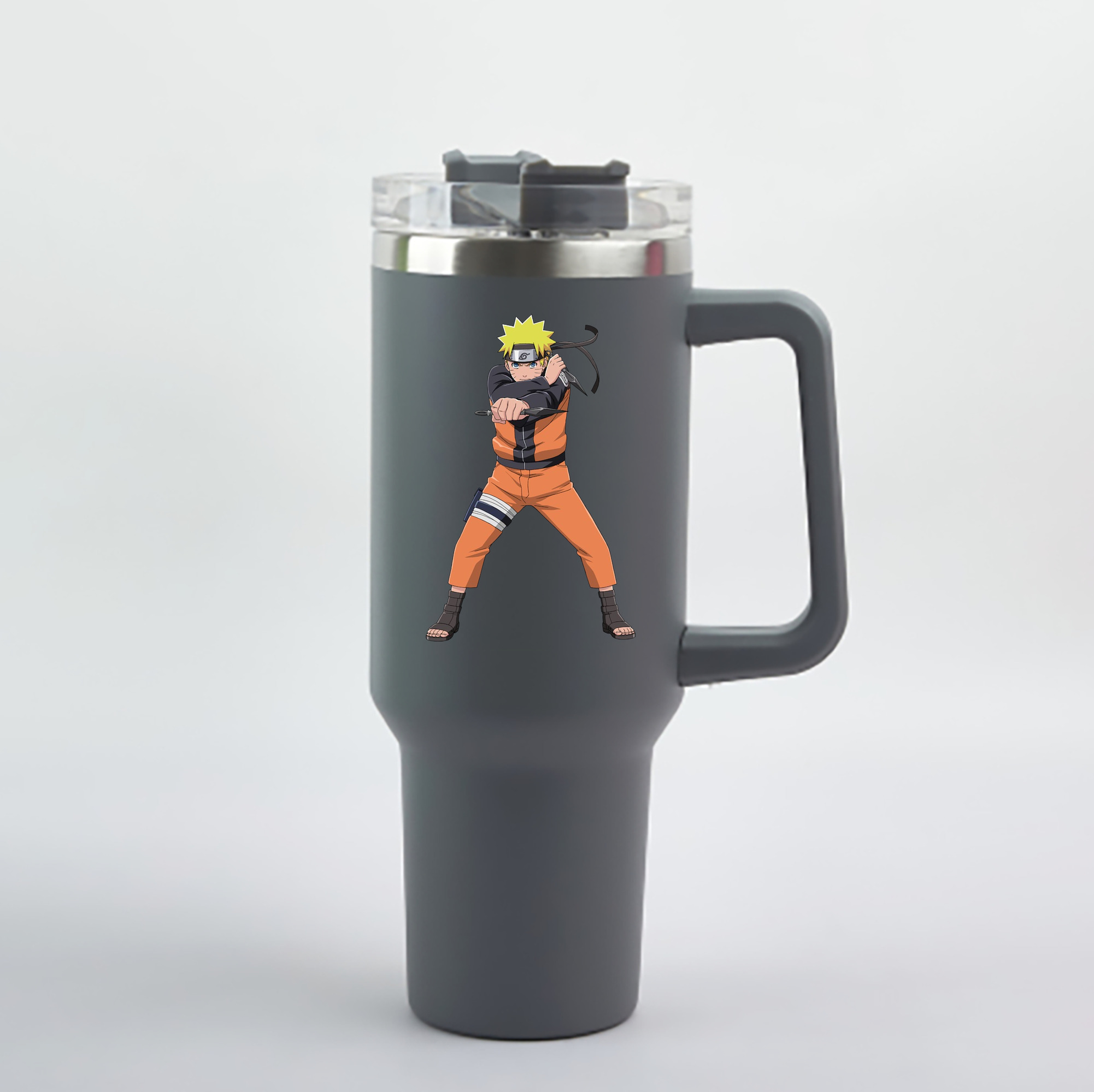 （画像用） NARUTO -ナルト- うずまき ナルト Uzumaki Naruto 1200mL車用タンブラー - クリスタルステッカー（プラスチックストロー付き）