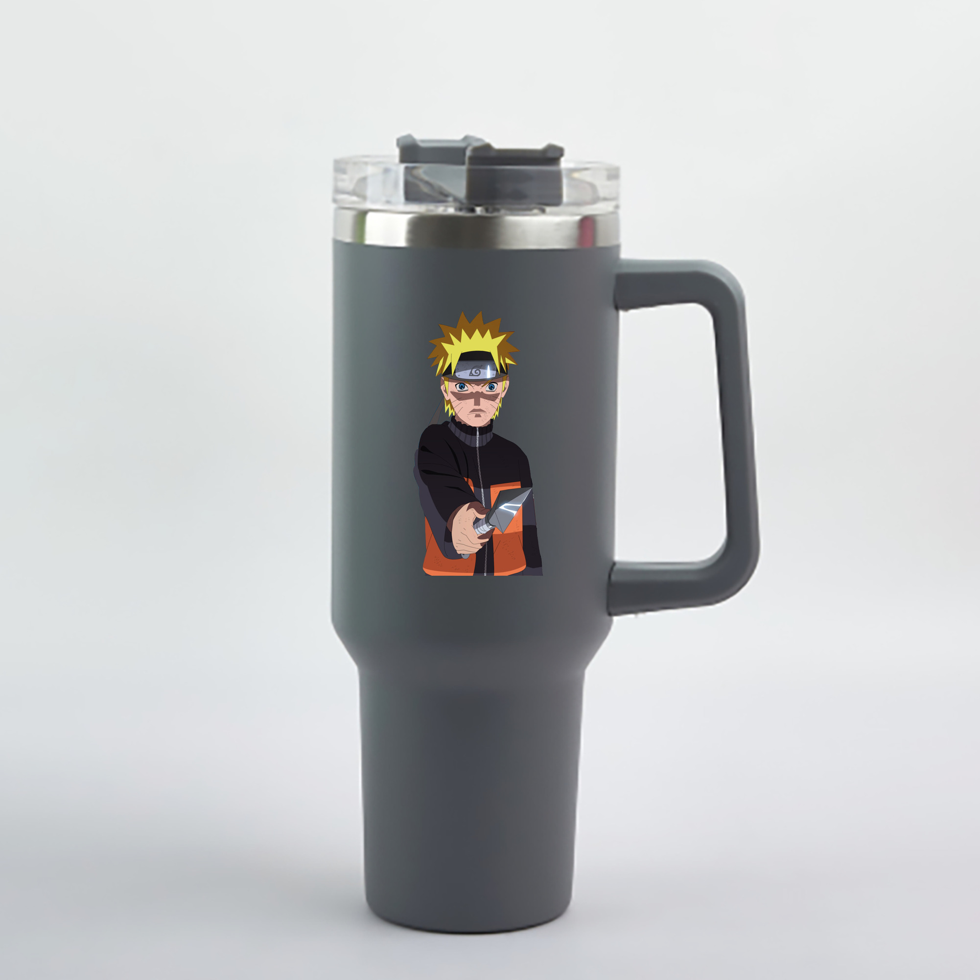 （画像用） NARUTO -ナルト- うずまき ナルト Uzumaki Naruto 1200mL車用タンブラー - クリスタルステッカー（プラスチックストロー付き）