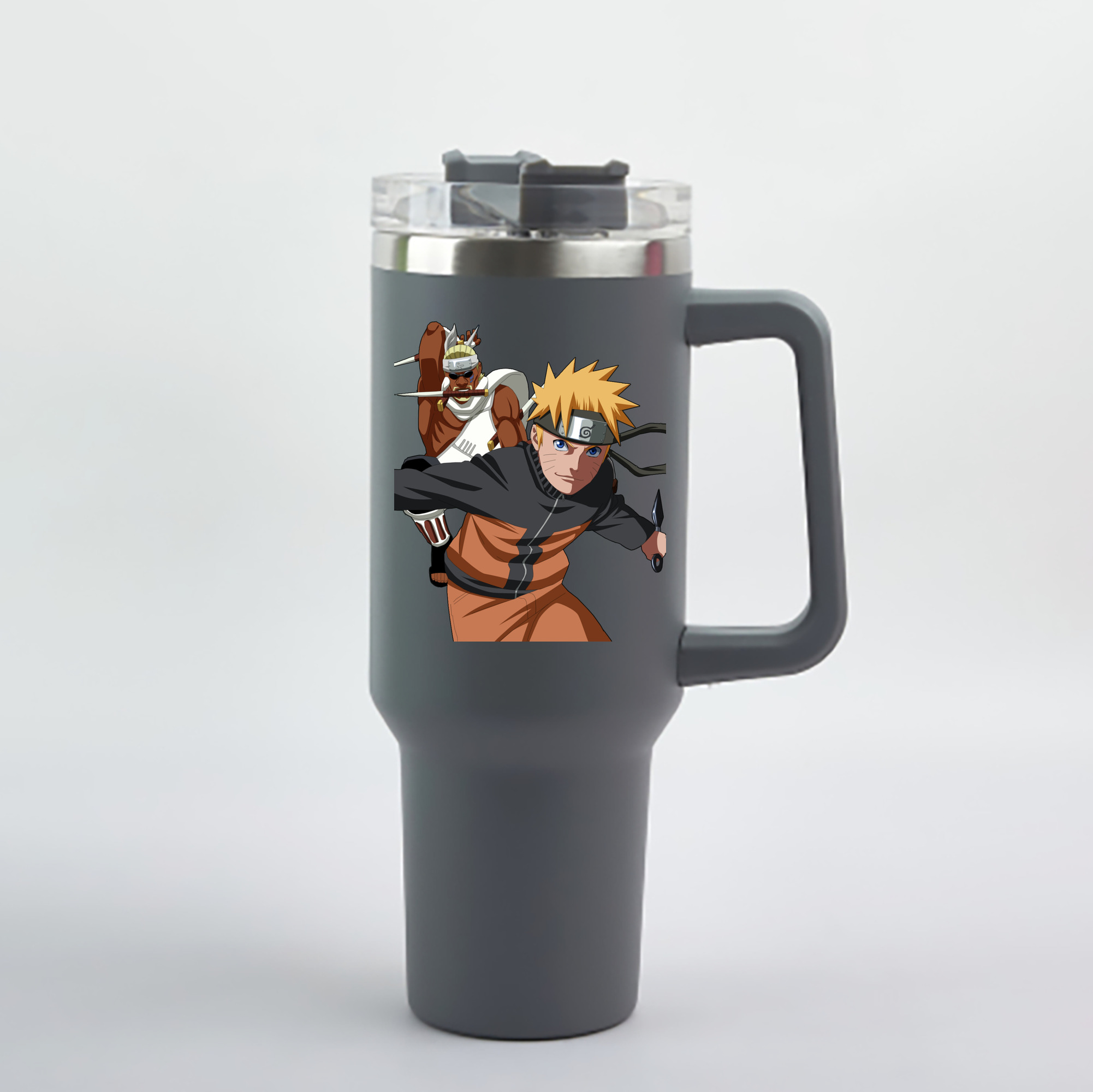 （画像用） NARUTO -ナルト- うずまき ナルト Uzumaki Naruto 1200mL車用タンブラー - クリスタルステッカー（プラスチックストロー付き）