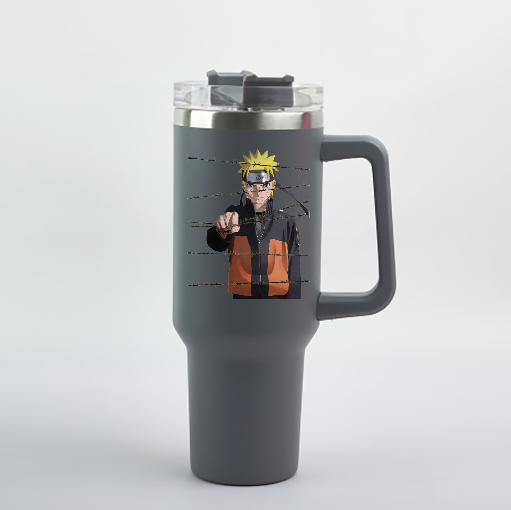 （画像用） NARUTO -ナルト- うずまき ナルト Uzumaki Naruto 1200mL車用タンブラー - クリスタルステッカー（プラスチックストロー付き）