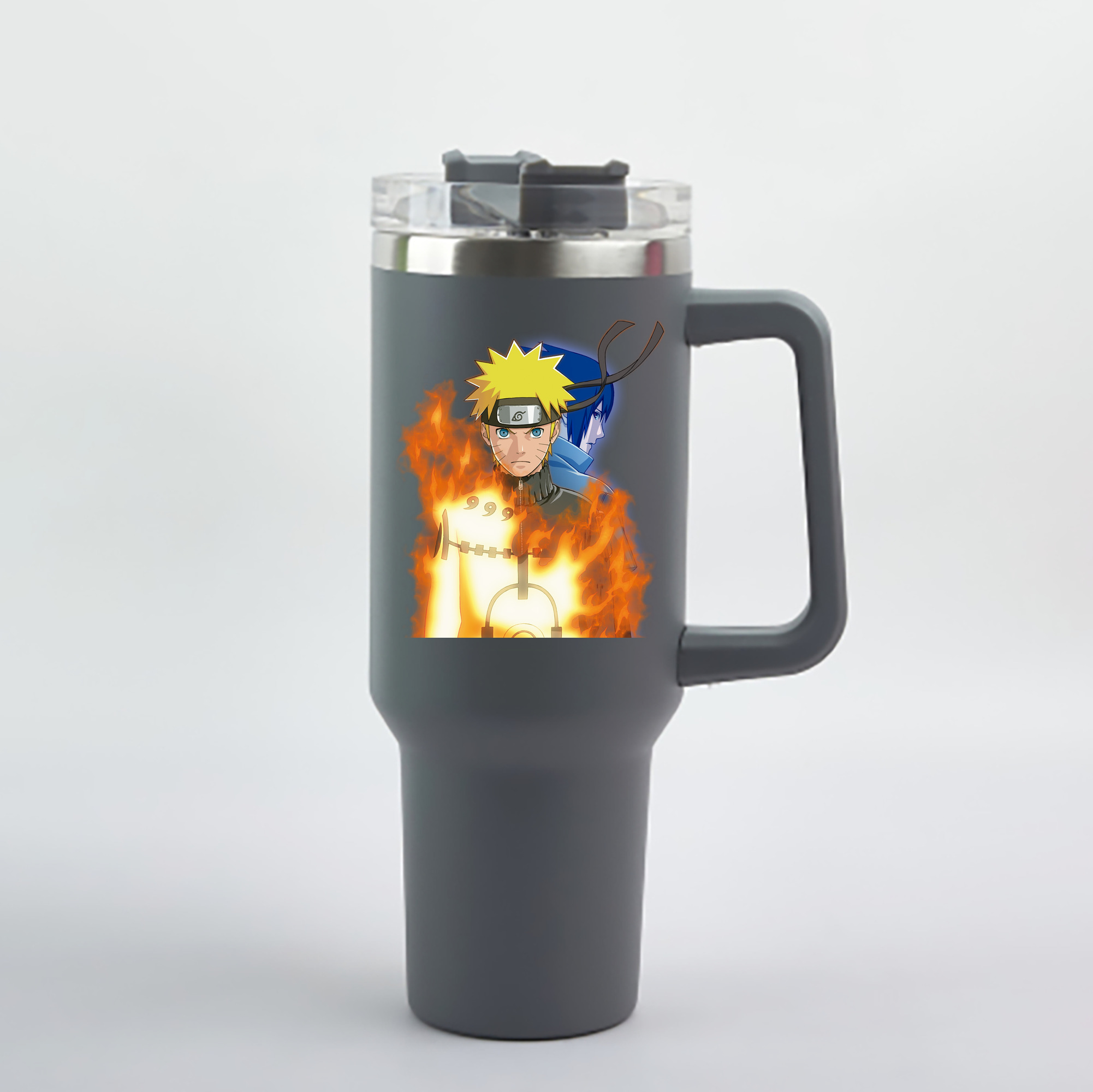 （画像用） NARUTO -ナルト- うずまき ナルト Uzumaki Naruto 1200mL車用タンブラー - クリスタルステッカー（プラスチックストロー付き）