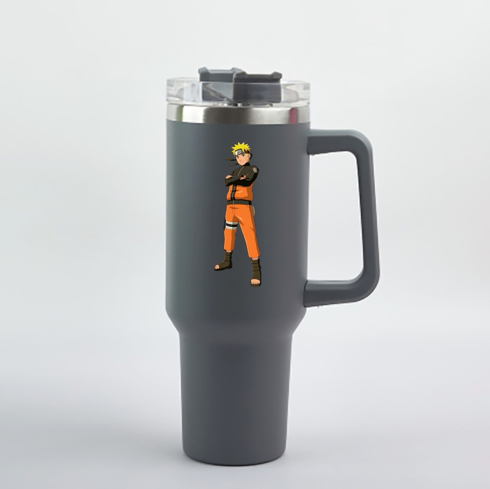 （画像用） NARUTO -ナルト- うずまき ナルト Uzumaki Naruto 1200mL車用タンブラー - クリスタルステッカー（プラスチックストロー付き）