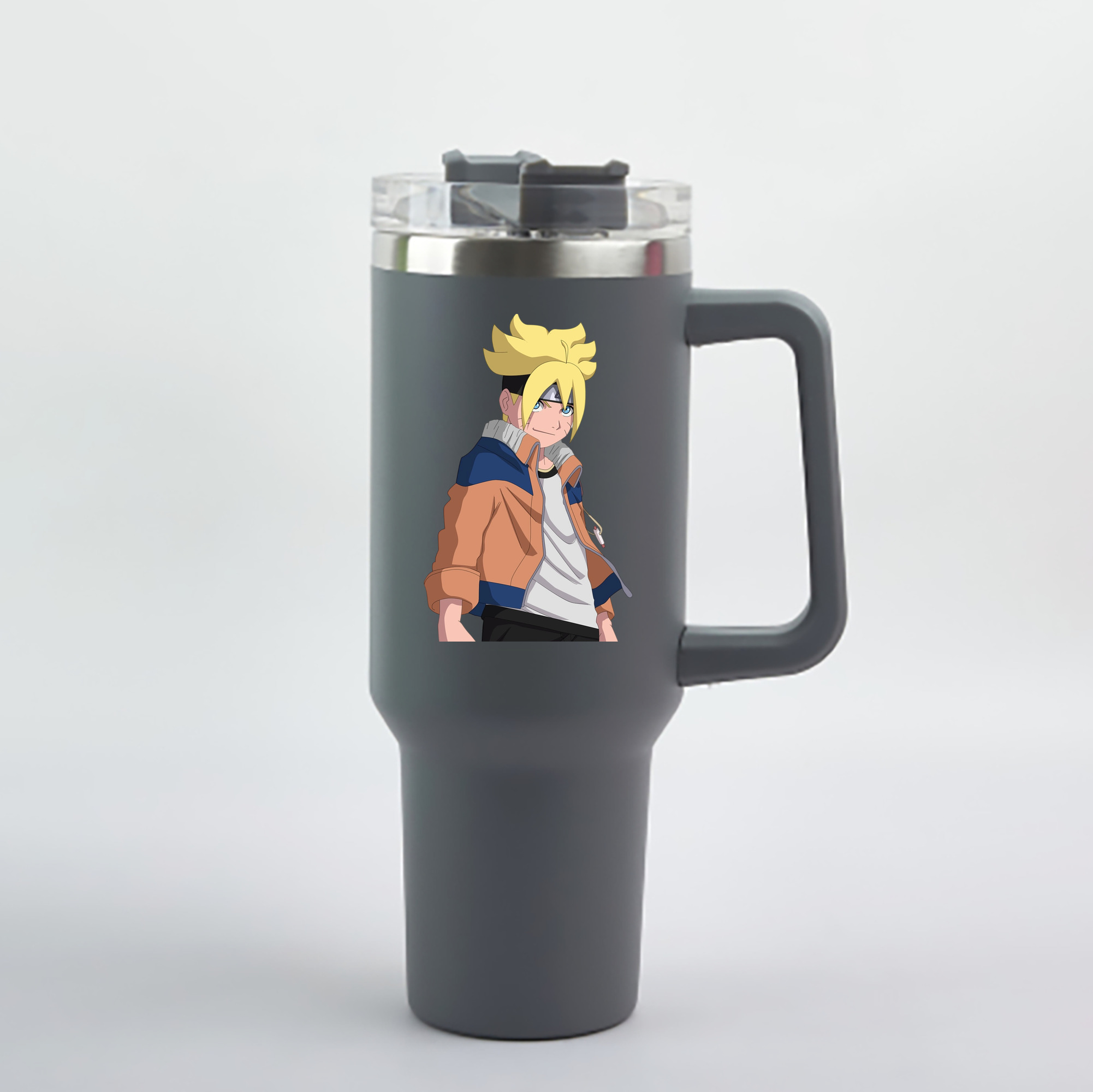 （画像用） NARUTO -ナルト- うずまき ナルト Uzumaki Naruto 1200mL車用タンブラー - クリスタルステッカー（プラスチックストロー付き）