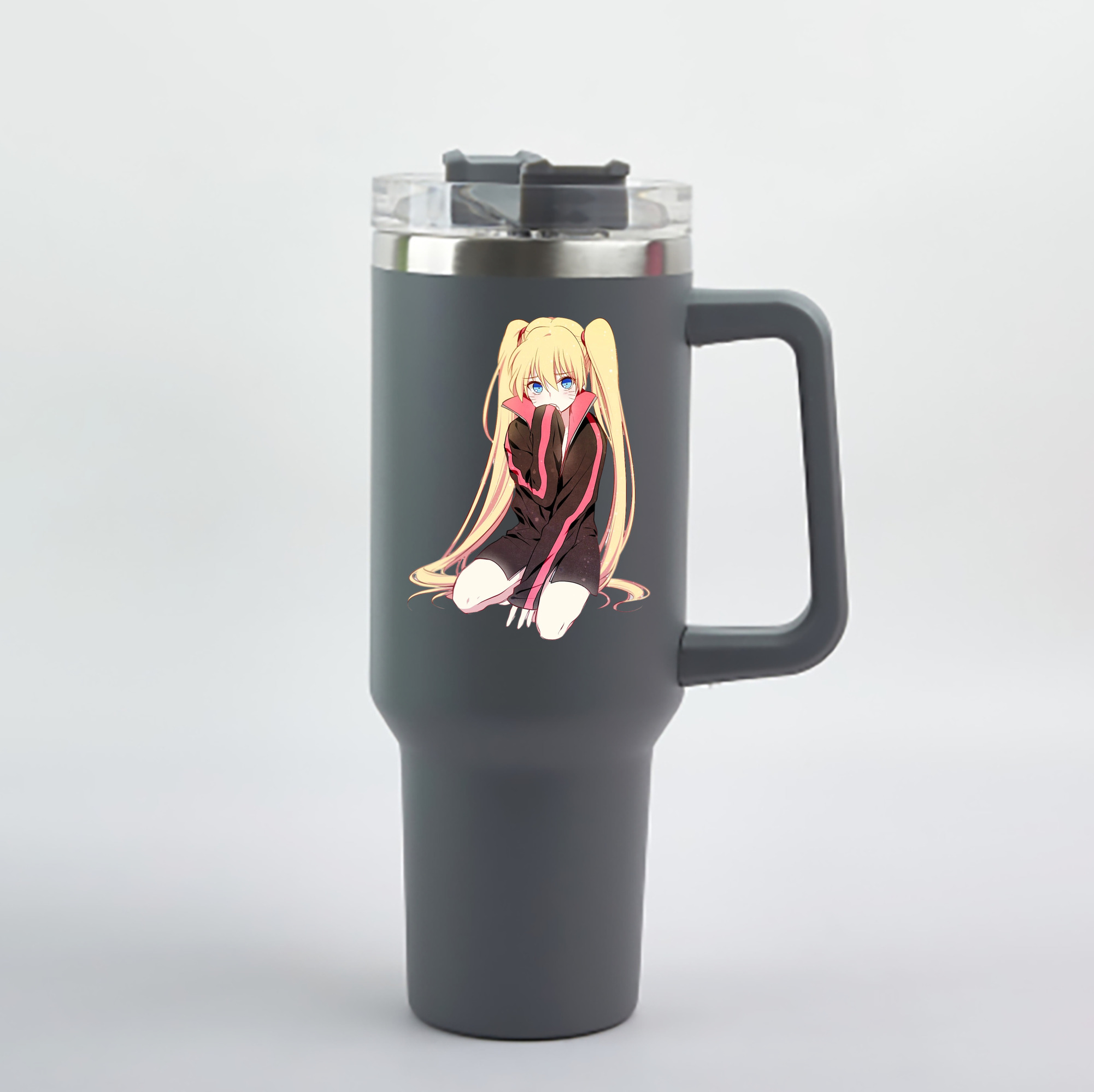 （画像用） NARUTO -ナルト- うずまき ナルト Uzumaki Naruto 1200mL車用タンブラー - クリスタルステッカー（プラスチックストロー付き）