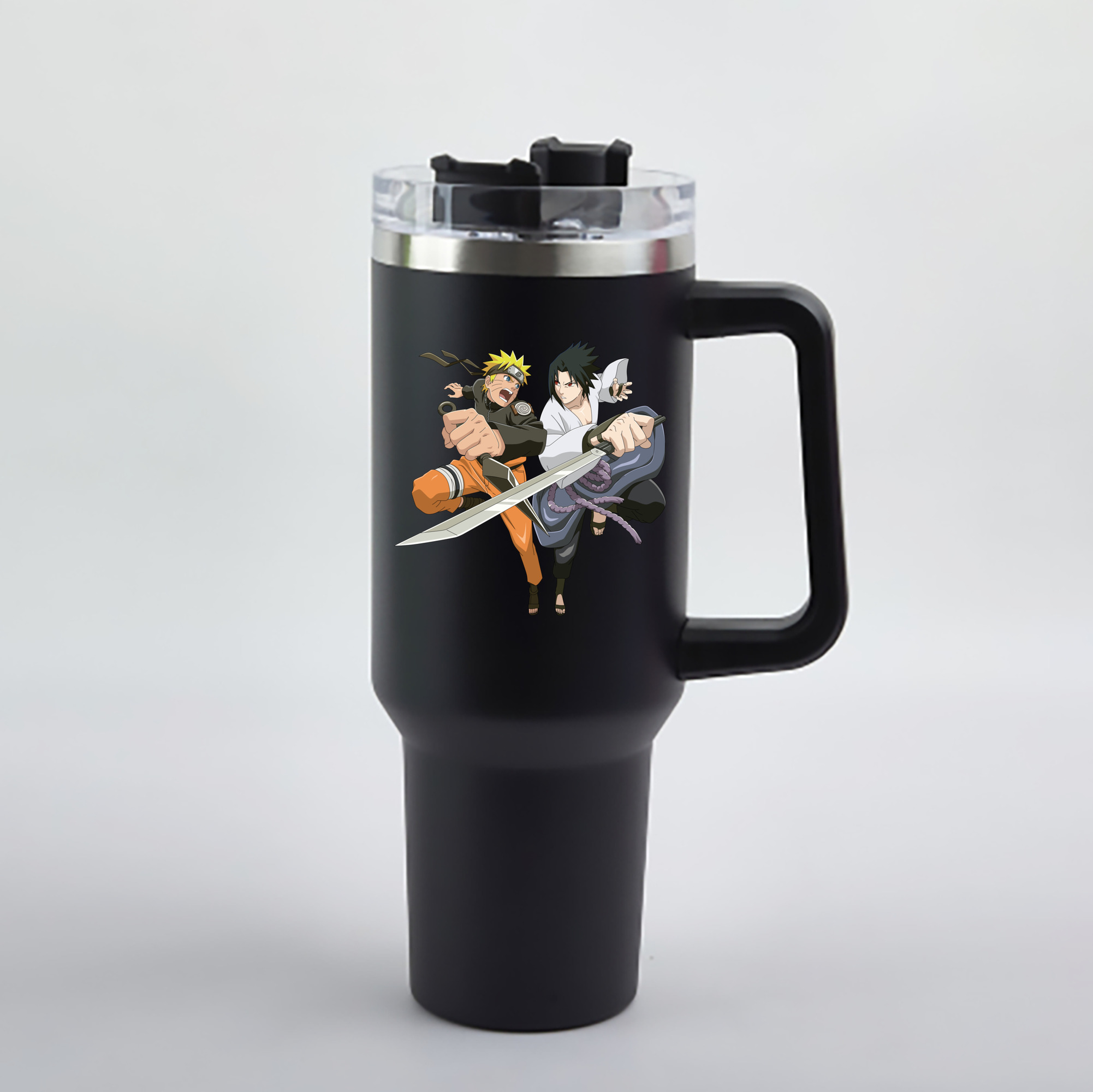 （画像用） NARUTO -ナルト- うずまき ナルト Uzumaki Naruto 1200mL車用タンブラー - クリスタルステッカー（プラスチックストロー付き）