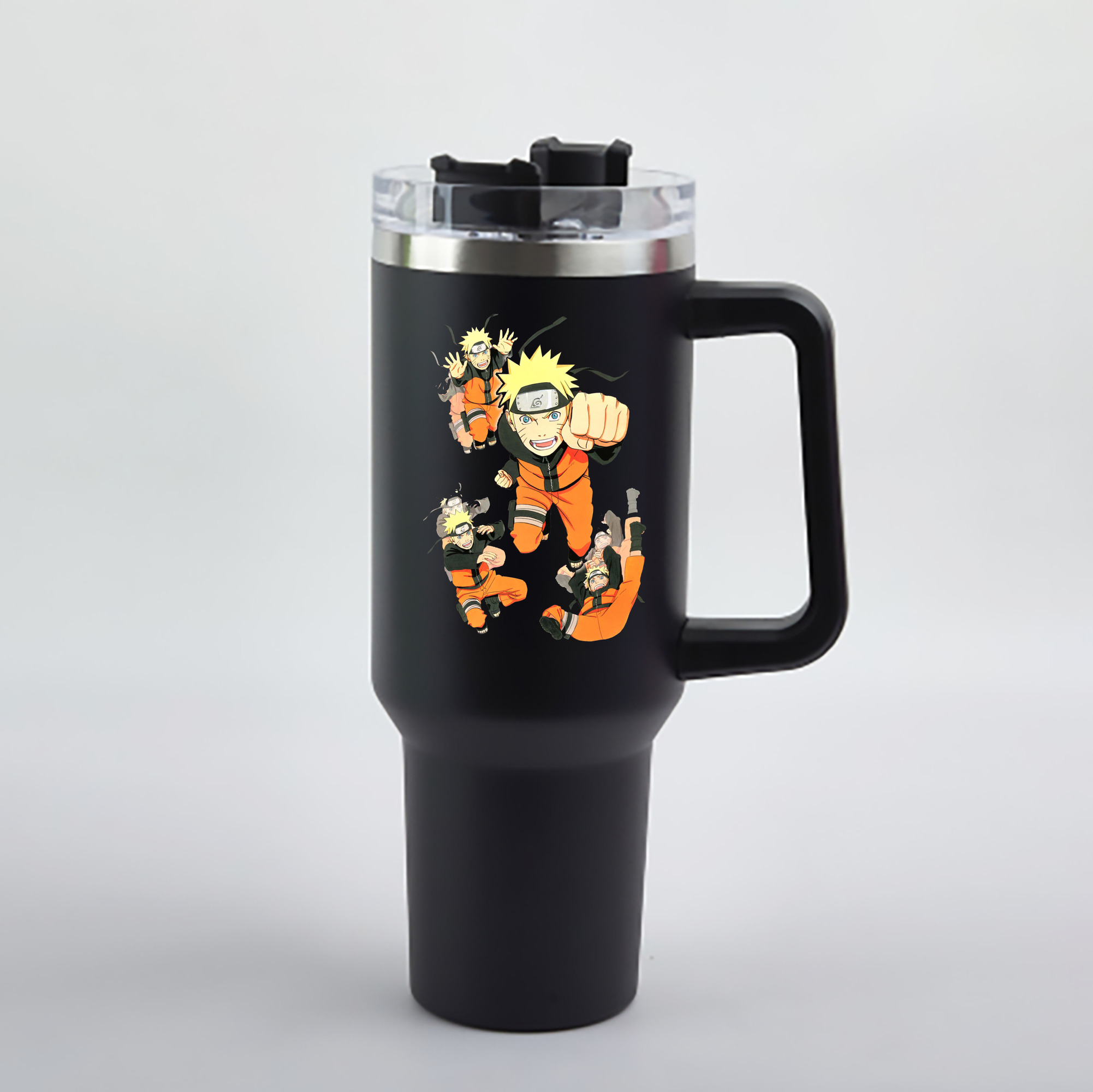 （画像用） NARUTO -ナルト- うずまき ナルト Uzumaki Naruto 1200mL車用タンブラー - クリスタルステッカー（プラスチックストロー付き）