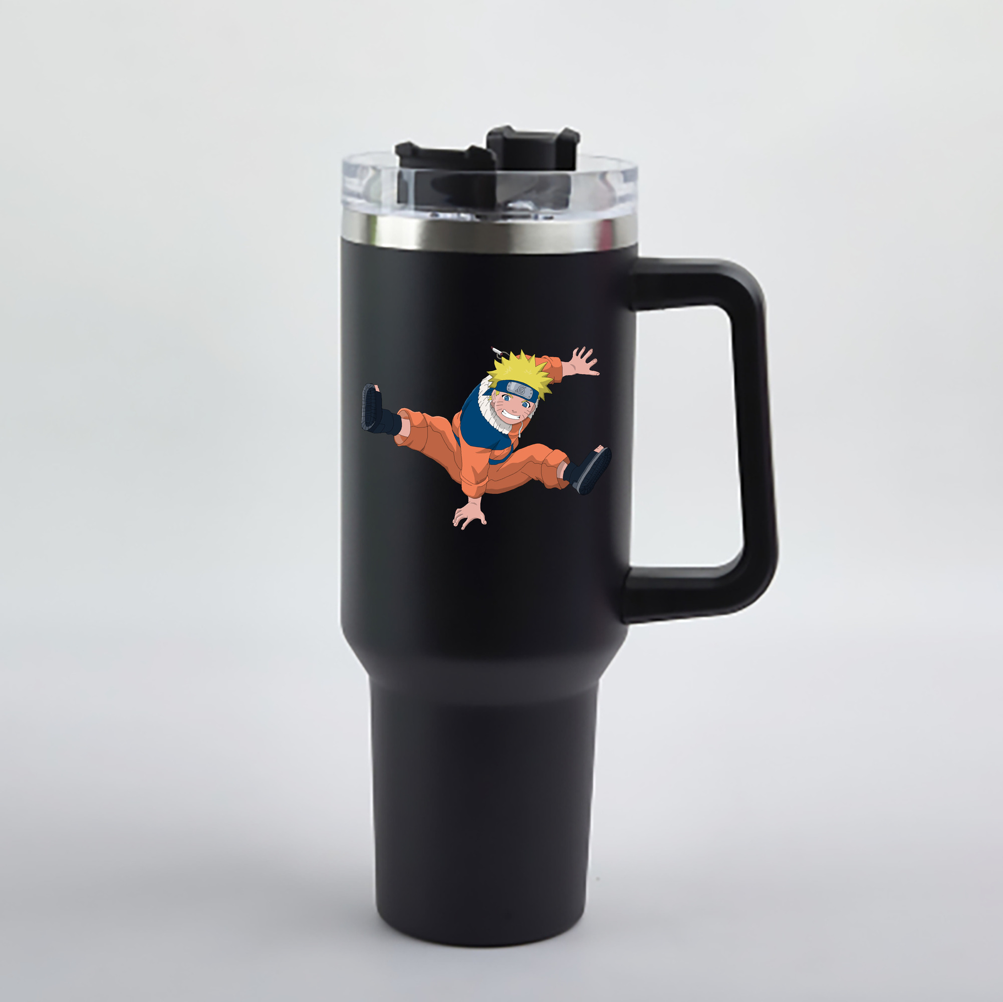 （画像用） NARUTO -ナルト- うずまき ナルト Uzumaki Naruto 1200mL車用タンブラー - クリスタルステッカー（プラスチックストロー付き）