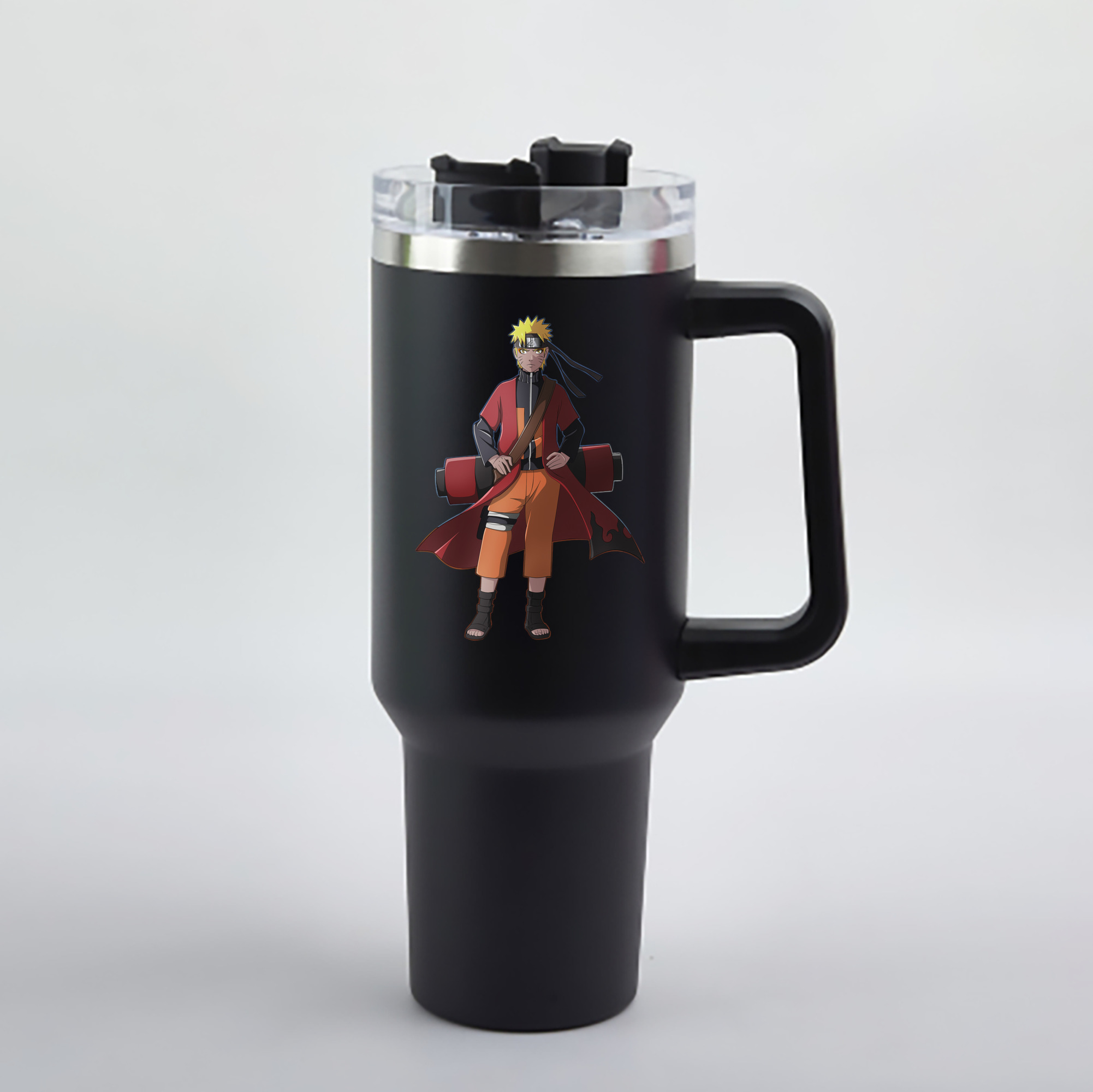 （画像用） NARUTO -ナルト- うずまき ナルト Uzumaki Naruto 1200mL車用タンブラー - クリスタルステッカー（プラスチックストロー付き）