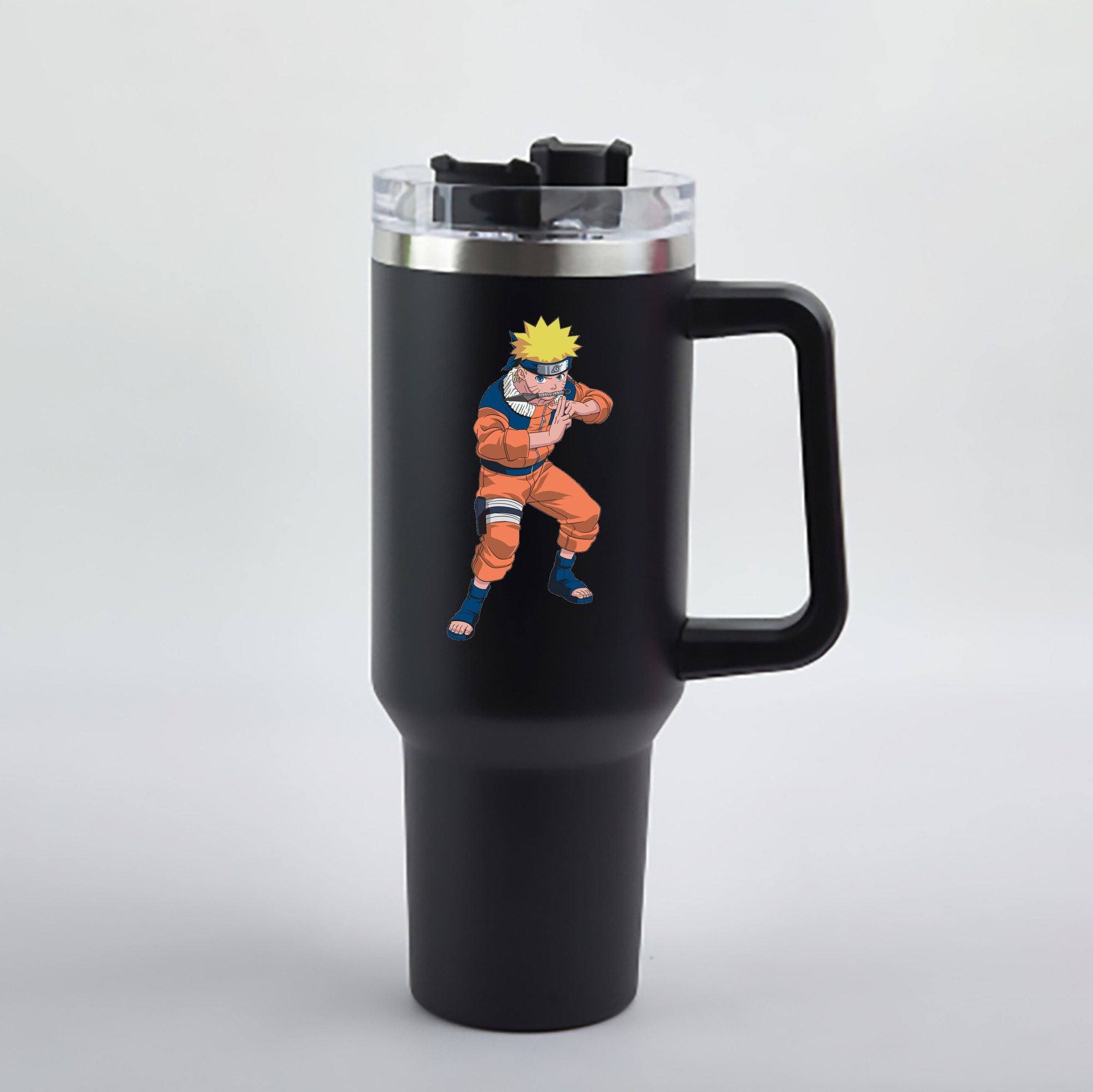 （画像用） NARUTO -ナルト- うずまき ナルト Uzumaki Naruto 1200mL車用タンブラー - クリスタルステッカー（プラスチックストロー付き）