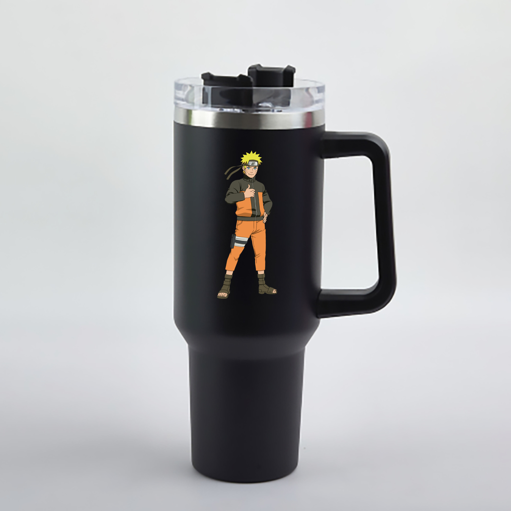 （画像用） NARUTO -ナルト- うずまき ナルト Uzumaki Naruto 1200mL車用タンブラー - クリスタルステッカー（プラスチックストロー付き）
