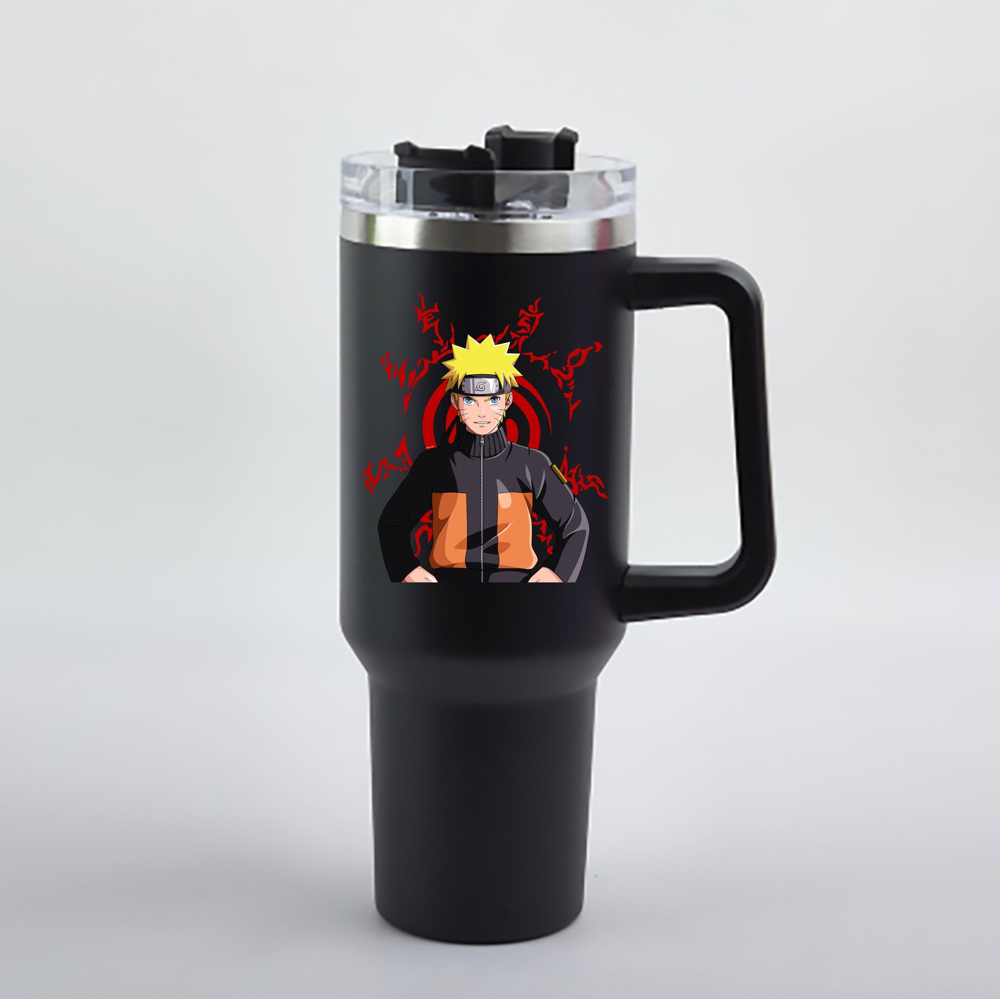 （画像用） NARUTO -ナルト- うずまき ナルト Uzumaki Naruto 1200mL車用タンブラー - クリスタルステッカー（プラスチックストロー付き）