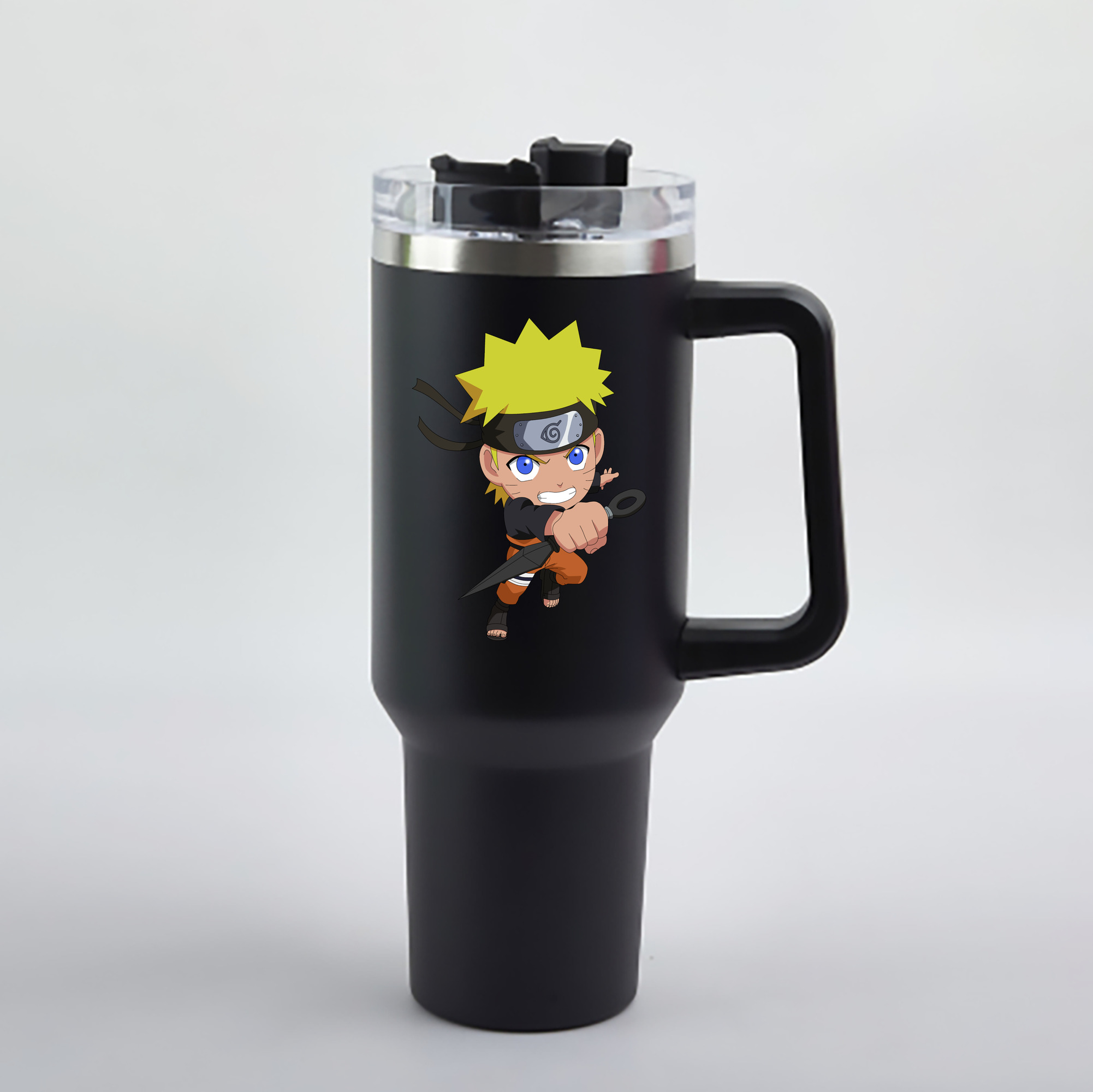 （画像用） NARUTO -ナルト- うずまき ナルト Uzumaki Naruto 1200mL車用タンブラー - クリスタルステッカー（プラスチックストロー付き）