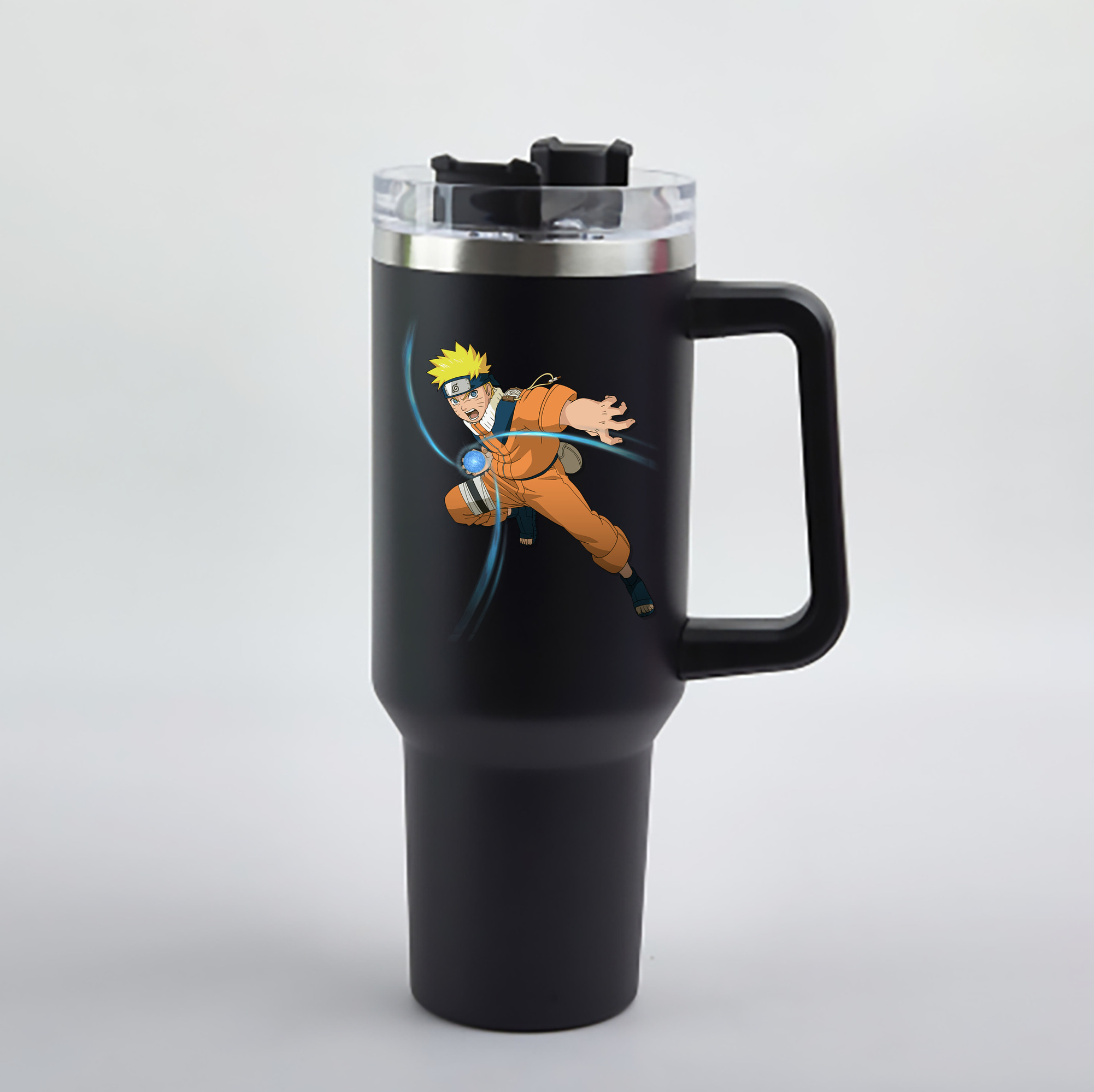 （画像用） NARUTO -ナルト- うずまき ナルト Uzumaki Naruto 1200mL車用タンブラー - クリスタルステッカー（プラスチックストロー付き）