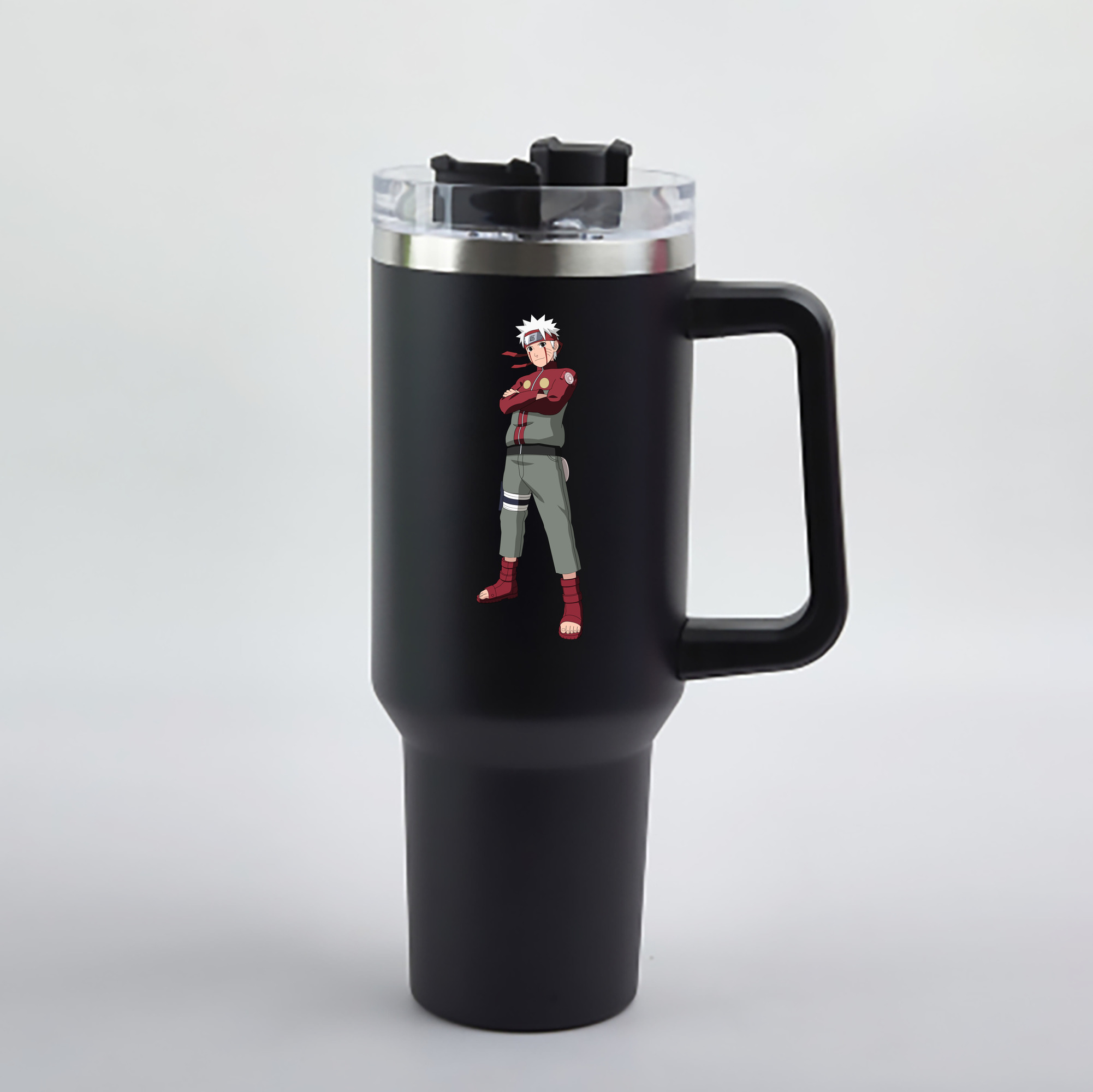 （画像用） NARUTO -ナルト- うずまき ナルト Uzumaki Naruto 1200mL車用タンブラー - クリスタルステッカー（プラスチックストロー付き）