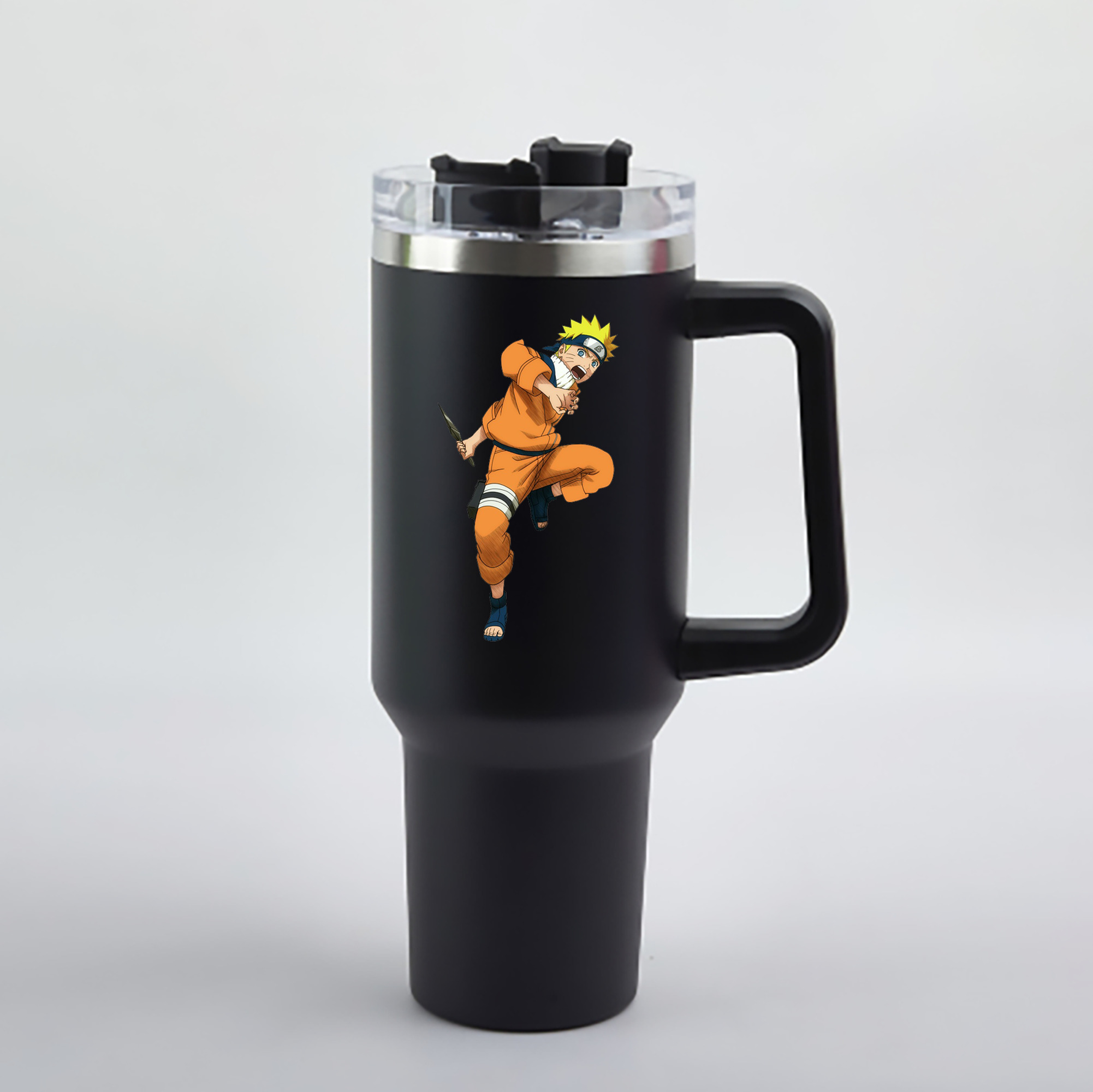 （画像用） NARUTO -ナルト- うずまき ナルト Uzumaki Naruto 1200mL車用タンブラー - クリスタルステッカー（プラスチックストロー付き）