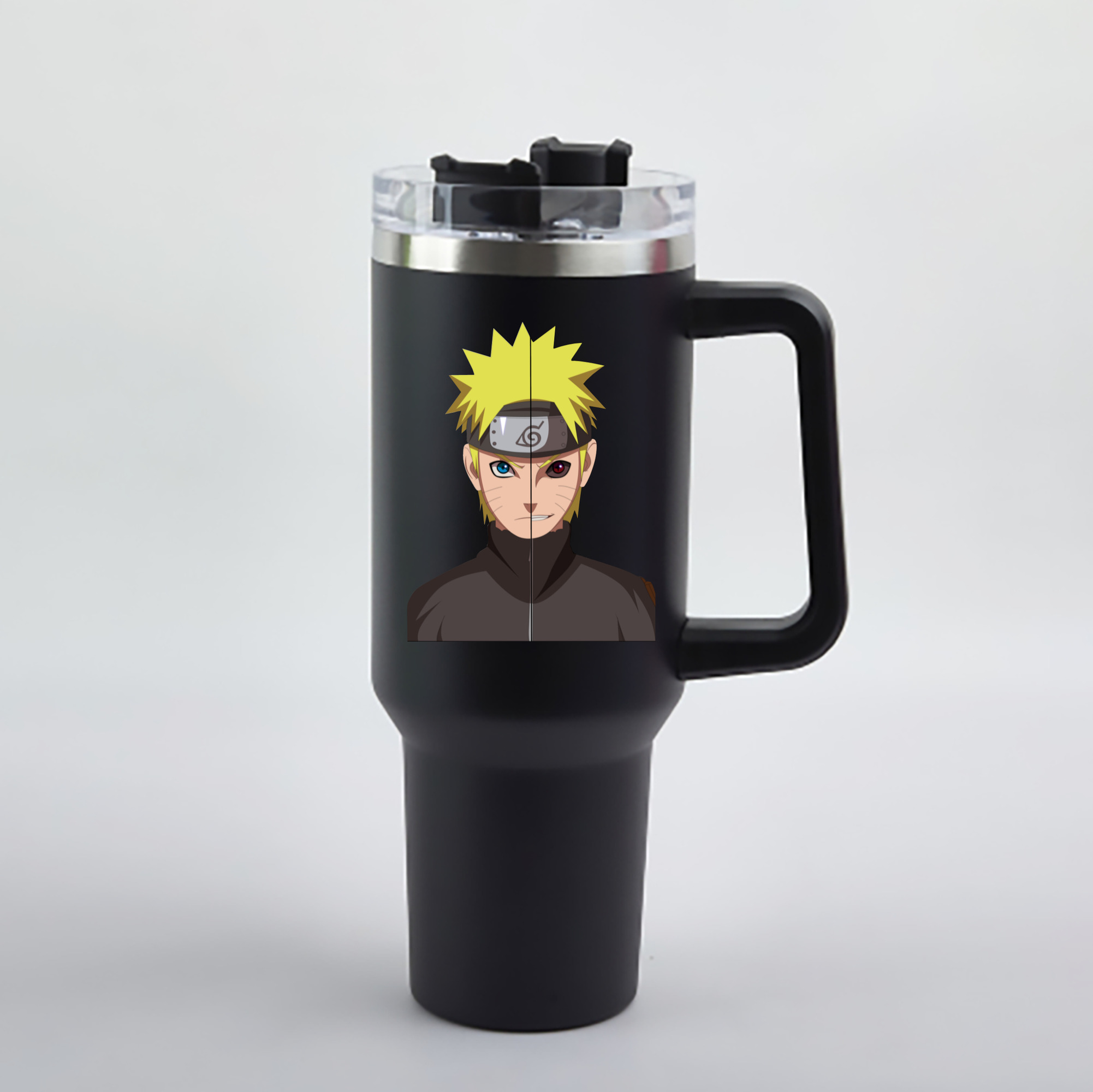 （画像用） NARUTO -ナルト- うずまき ナルト Uzumaki Naruto 1200mL車用タンブラー - クリスタルステッカー（プラスチックストロー付き）
