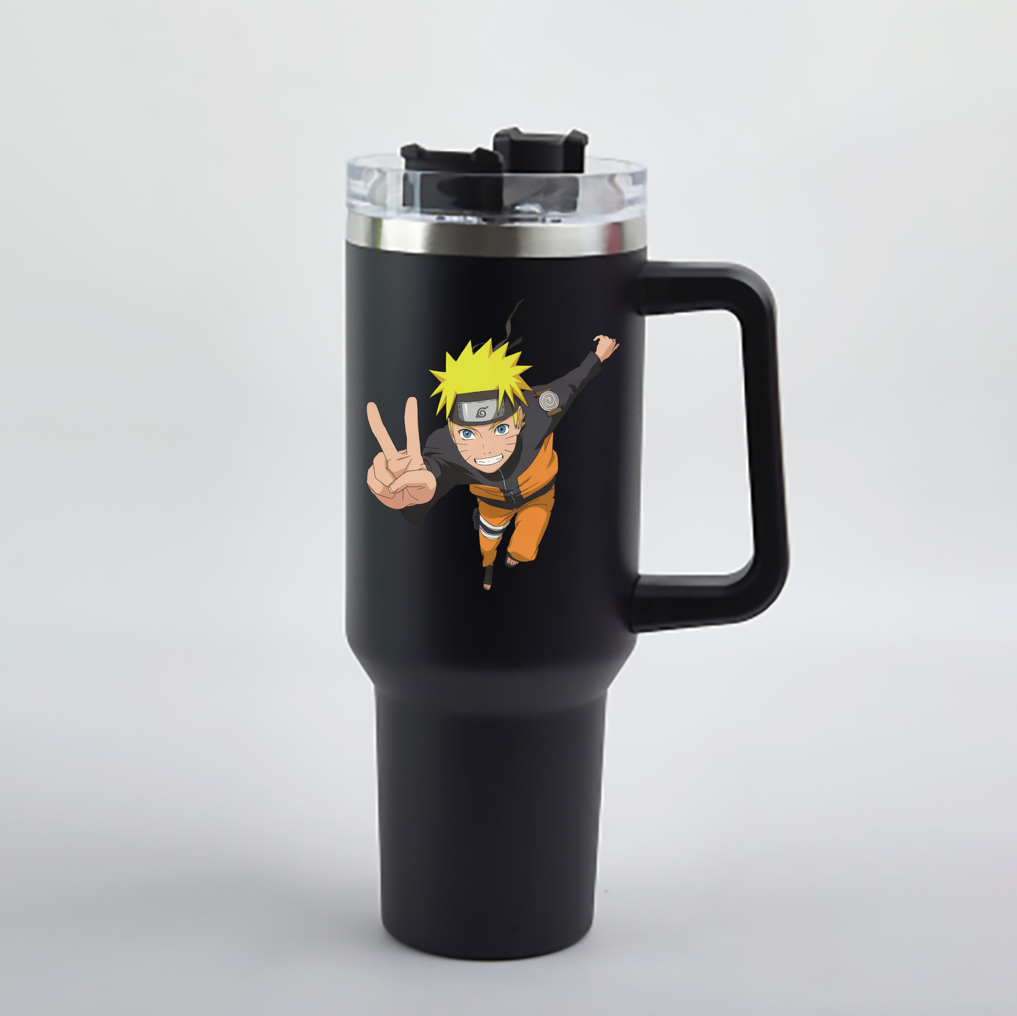 （画像用） NARUTO -ナルト- うずまき ナルト Uzumaki Naruto 1200mL車用タンブラー - クリスタルステッカー（プラスチックストロー付き）