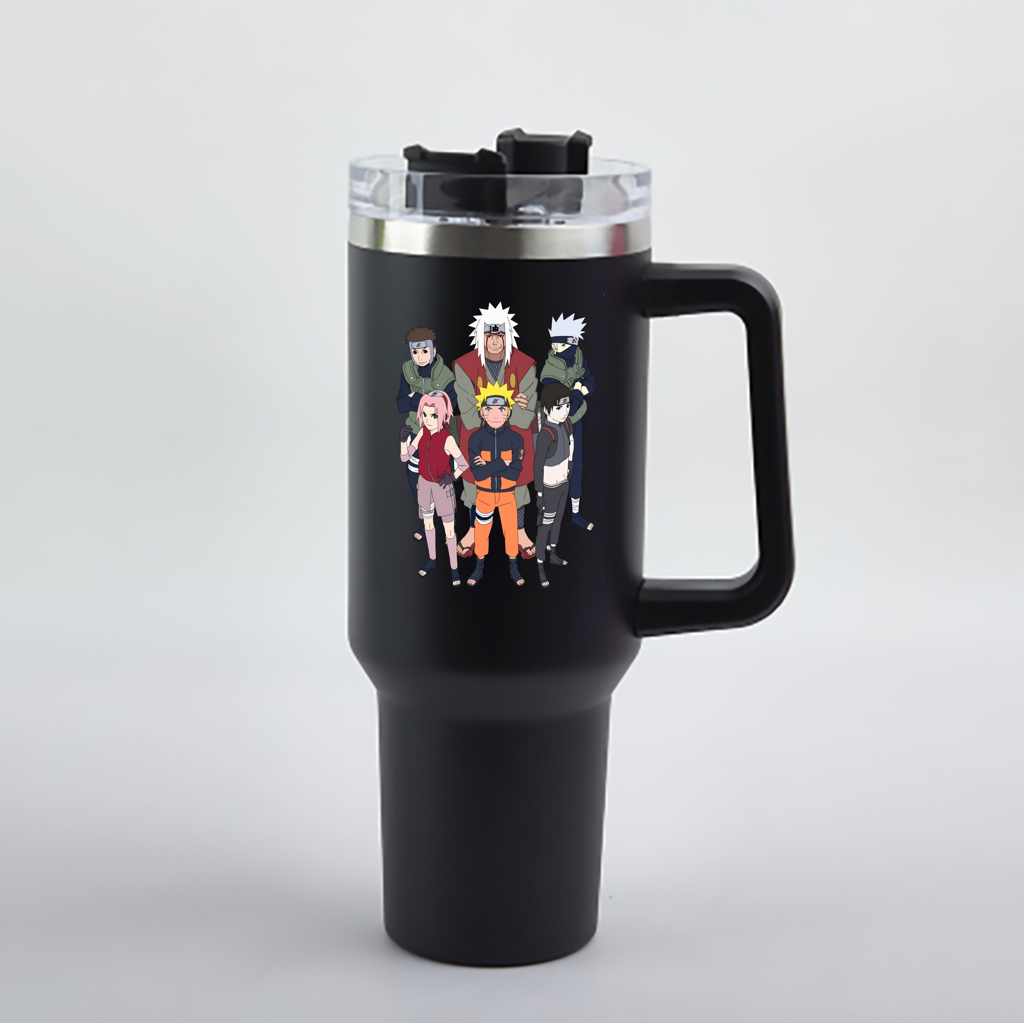 （画像用） NARUTO -ナルト- うずまき ナルト Uzumaki Naruto 1200mL車用タンブラー - クリスタルステッカー（プラスチックストロー付き）