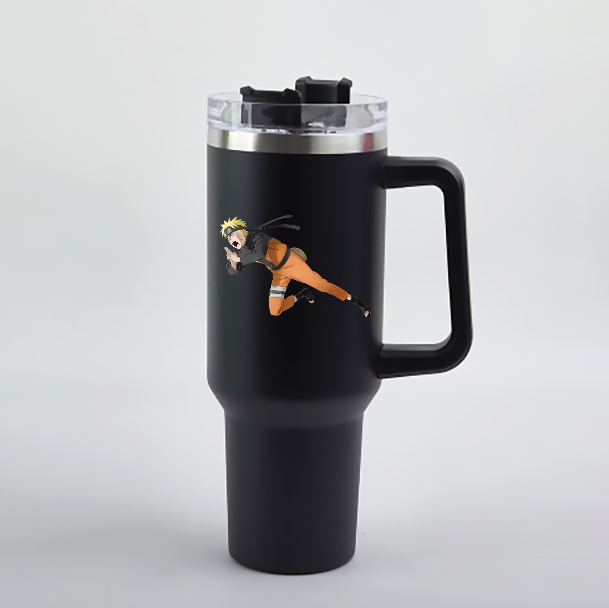（画像用） NARUTO -ナルト- うずまき ナルト Uzumaki Naruto 1200mL車用タンブラー - クリスタルステッカー（プラスチックストロー付き）
