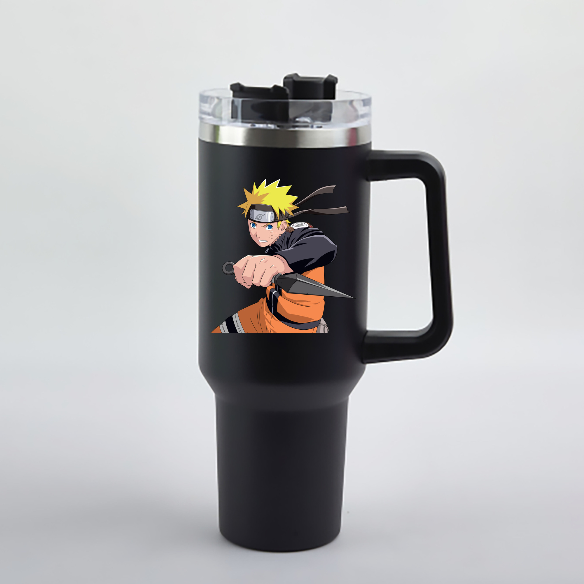 （画像用） NARUTO -ナルト- うずまき ナルト Uzumaki Naruto 1200mL車用タンブラー - クリスタルステッカー（プラスチックストロー付き）