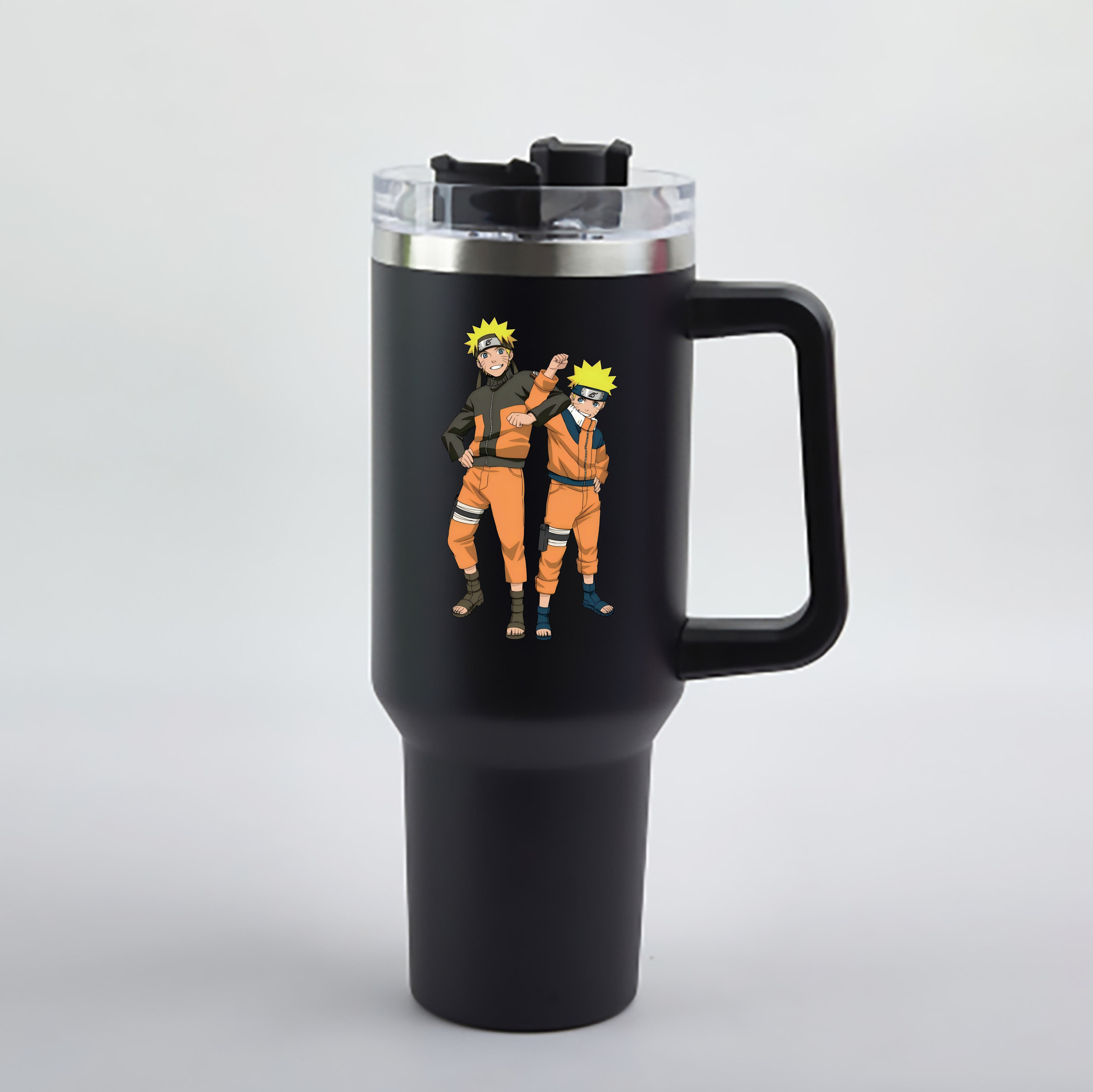（画像用） NARUTO -ナルト- うずまき ナルト Uzumaki Naruto 1200mL車用タンブラー - クリスタルステッカー（プラスチックストロー付き）