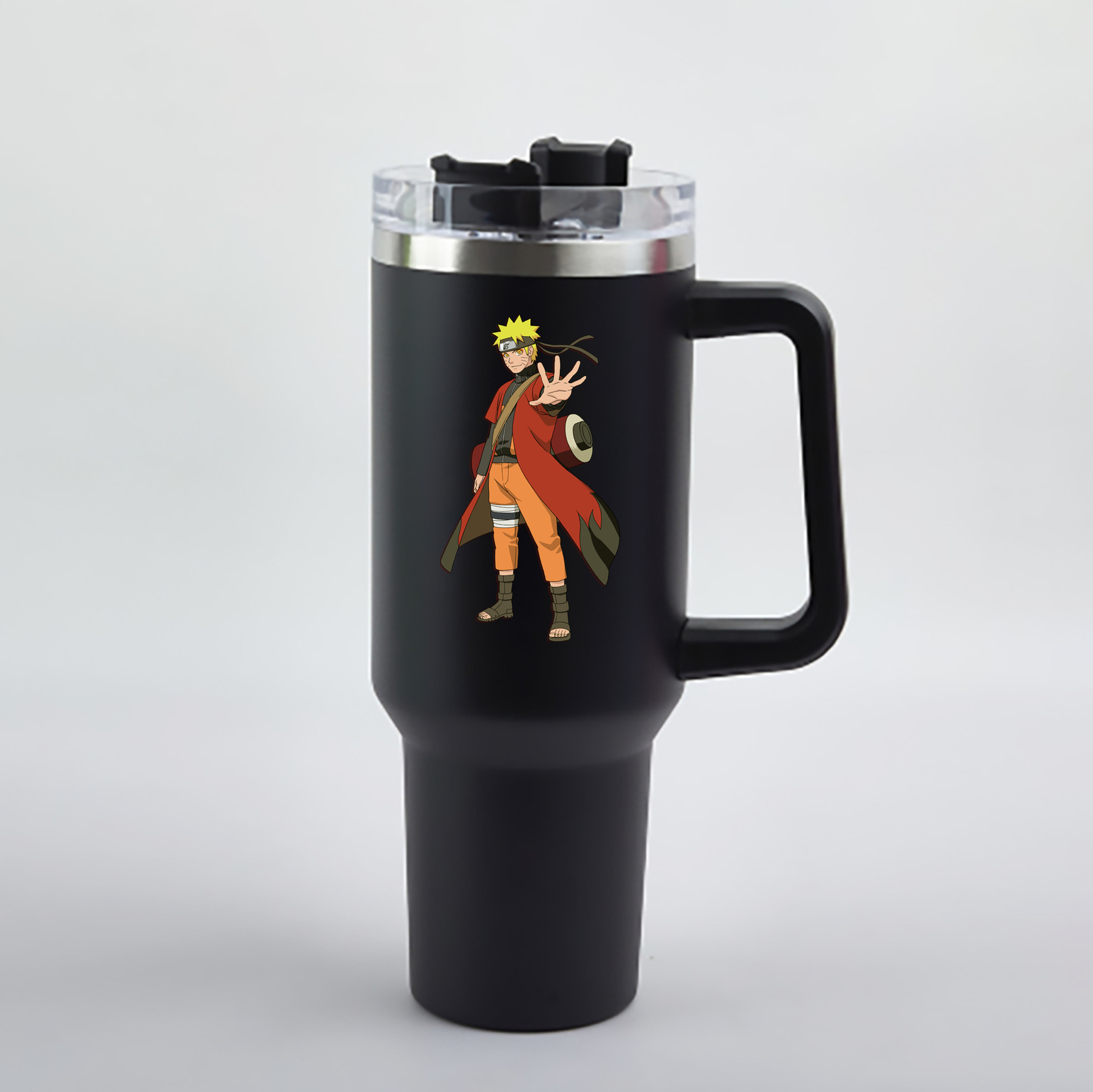 （画像用） NARUTO -ナルト- うずまき ナルト Uzumaki Naruto 1200mL車用タンブラー - クリスタルステッカー（プラスチックストロー付き）