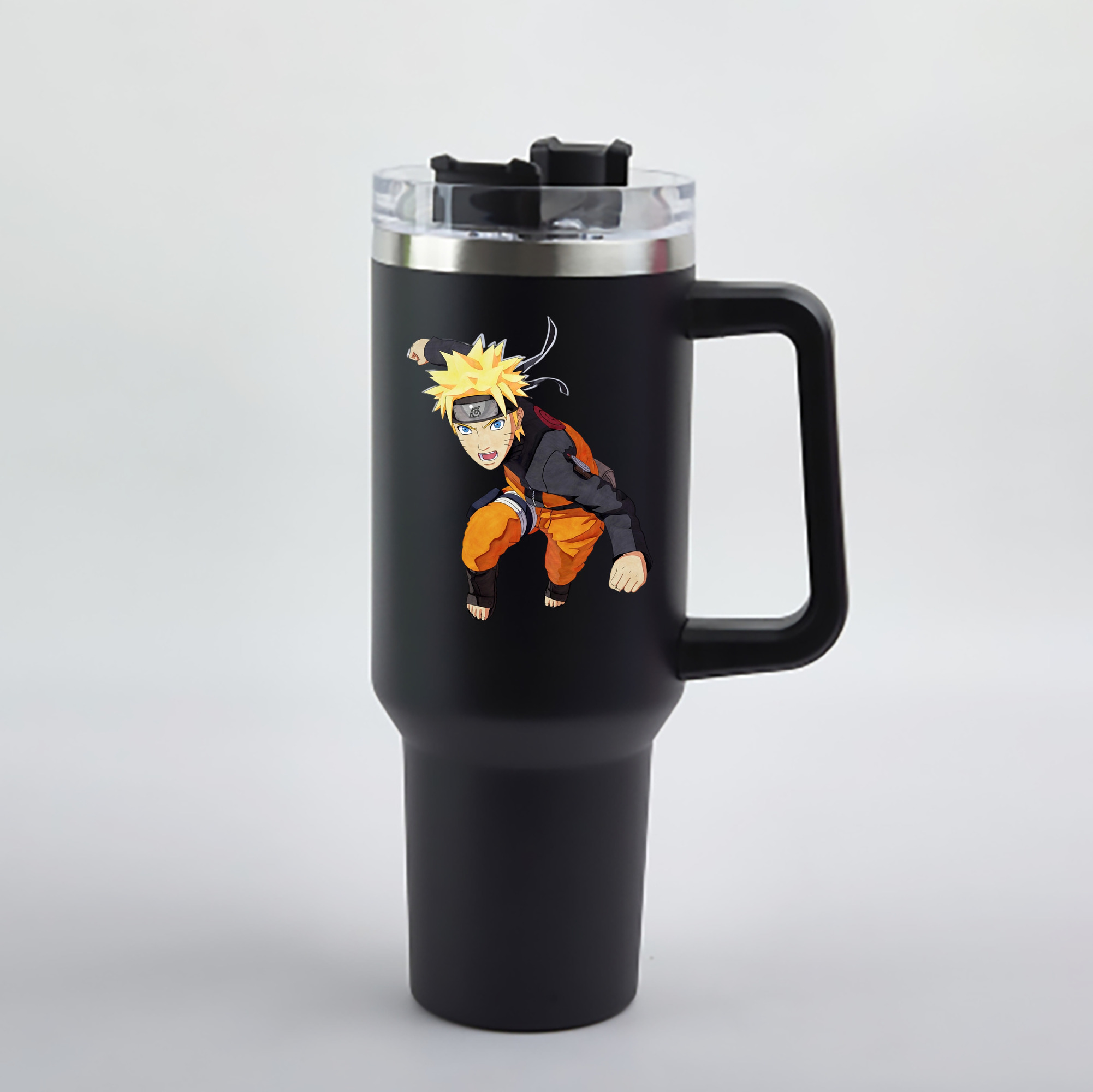 （画像用） NARUTO -ナルト- うずまき ナルト Uzumaki Naruto 1200mL車用タンブラー - クリスタルステッカー（プラスチックストロー付き）