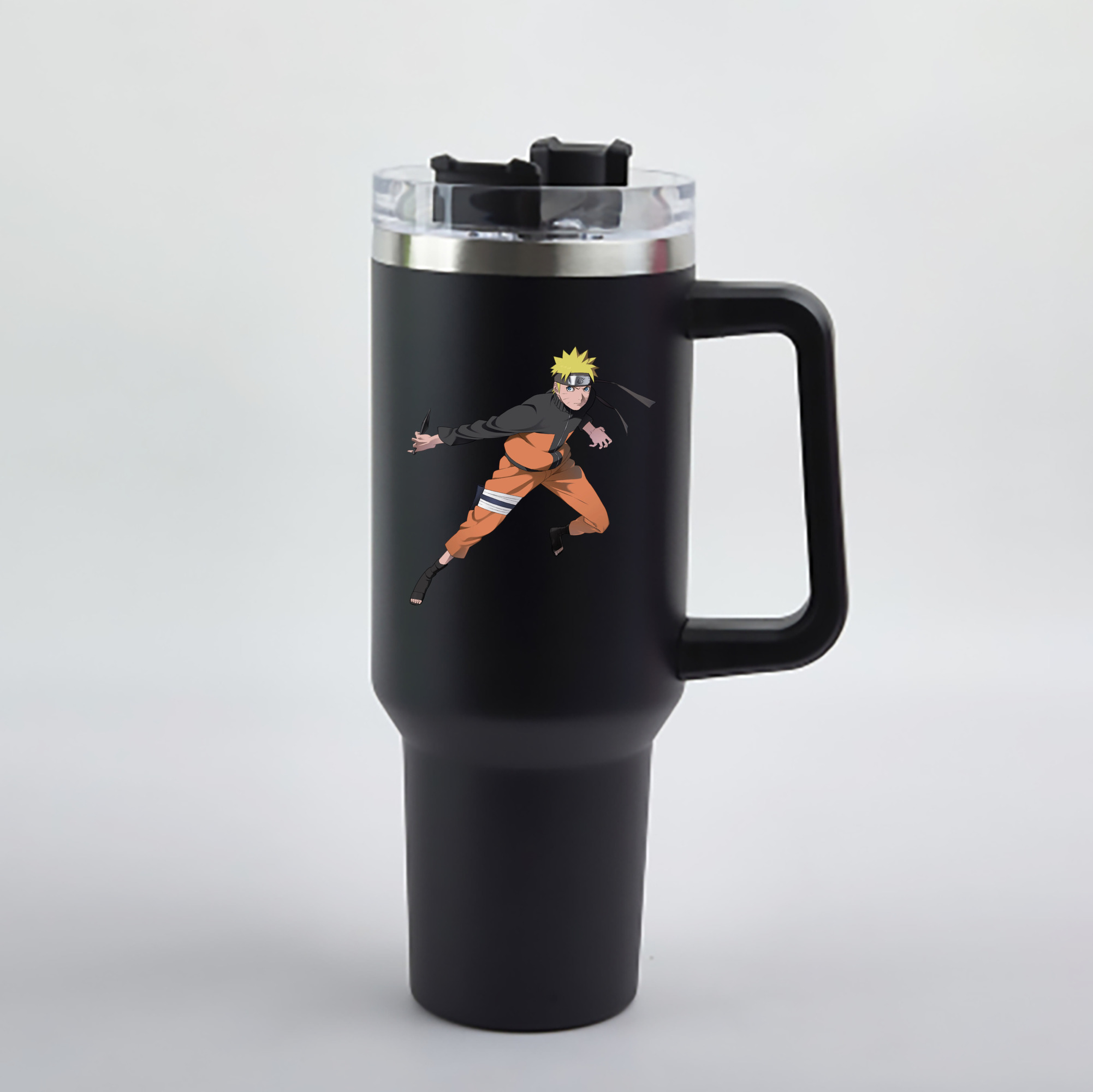 （画像用） NARUTO -ナルト- うずまき ナルト Uzumaki Naruto 1200mL車用タンブラー - クリスタルステッカー（プラスチックストロー付き）