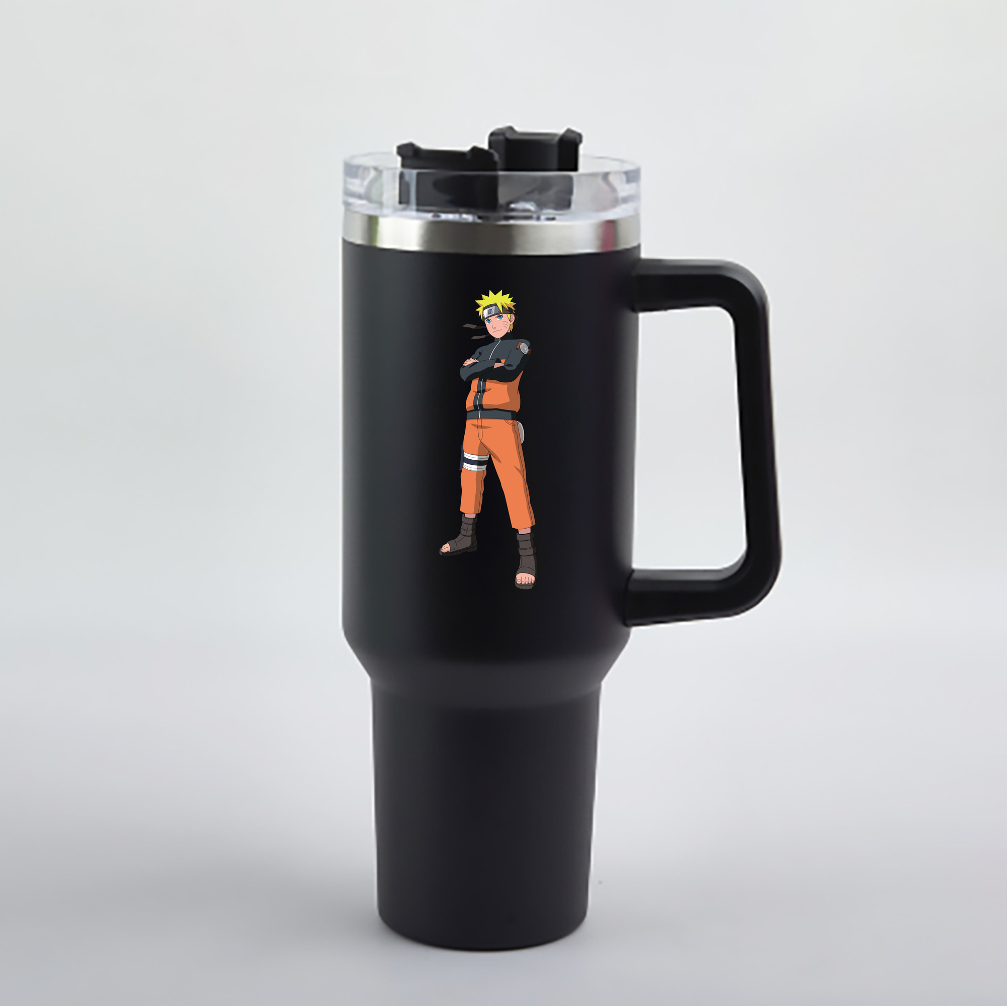 （画像用） NARUTO -ナルト- うずまき ナルト Uzumaki Naruto 1200mL車用タンブラー - クリスタルステッカー（プラスチックストロー付き）