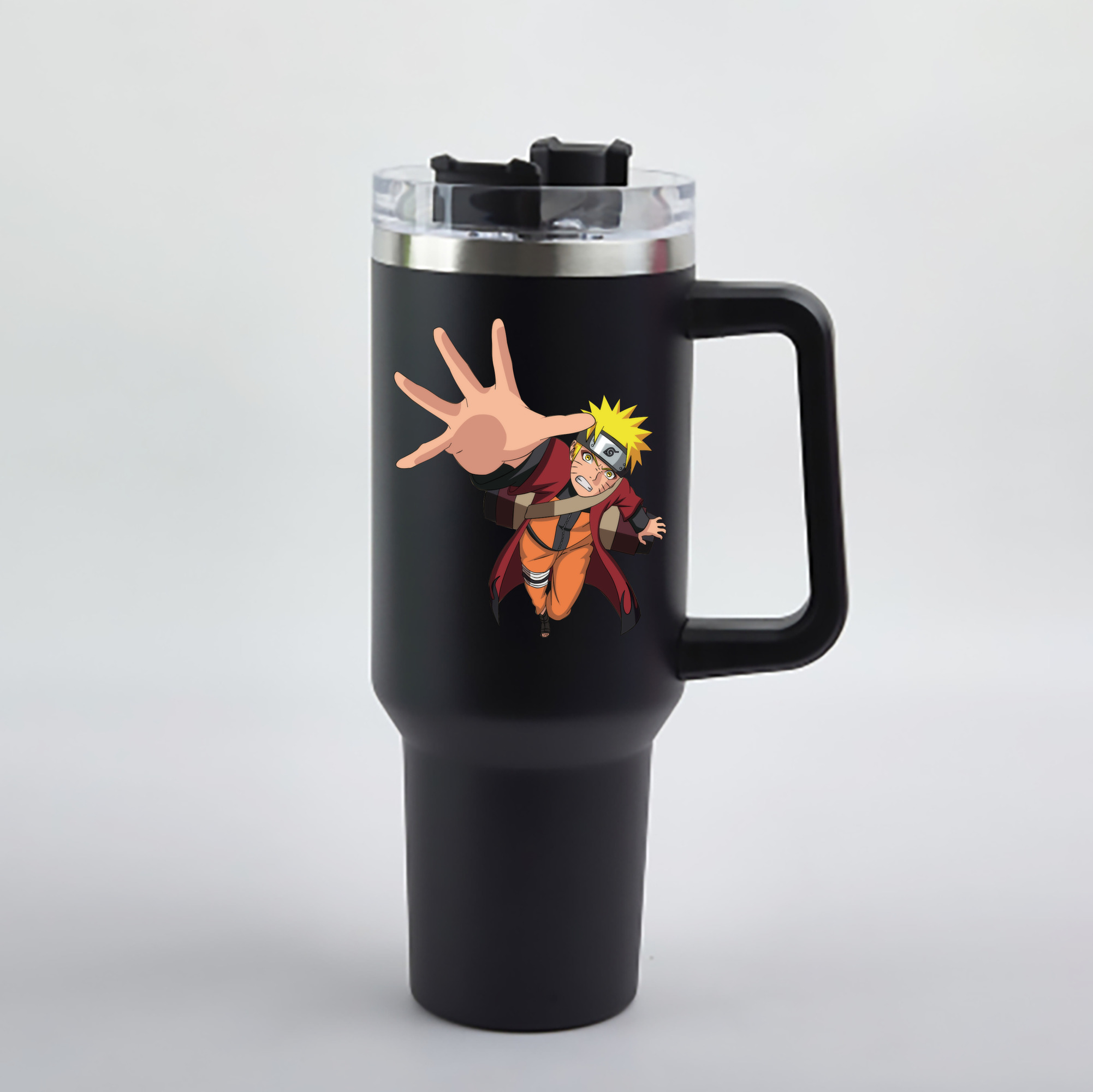 （画像用） NARUTO -ナルト- うずまき ナルト Uzumaki Naruto 1200mL車用タンブラー - クリスタルステッカー（プラスチックストロー付き）