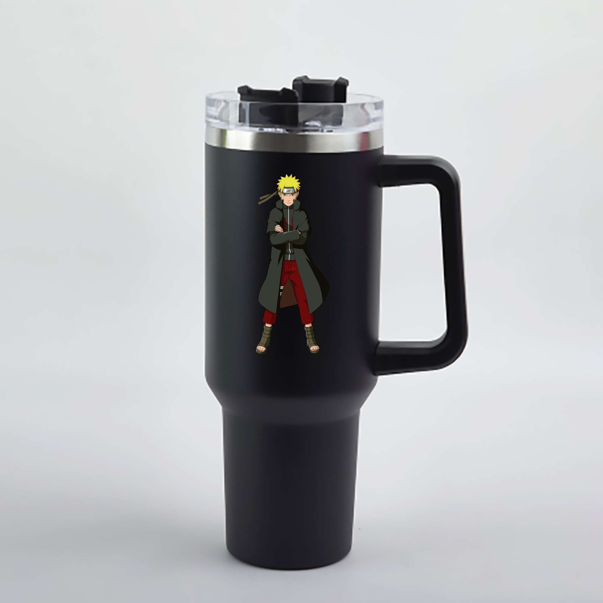 （画像用） NARUTO -ナルト- うずまき ナルト Uzumaki Naruto 1200mL車用タンブラー - クリスタルステッカー（プラスチックストロー付き）