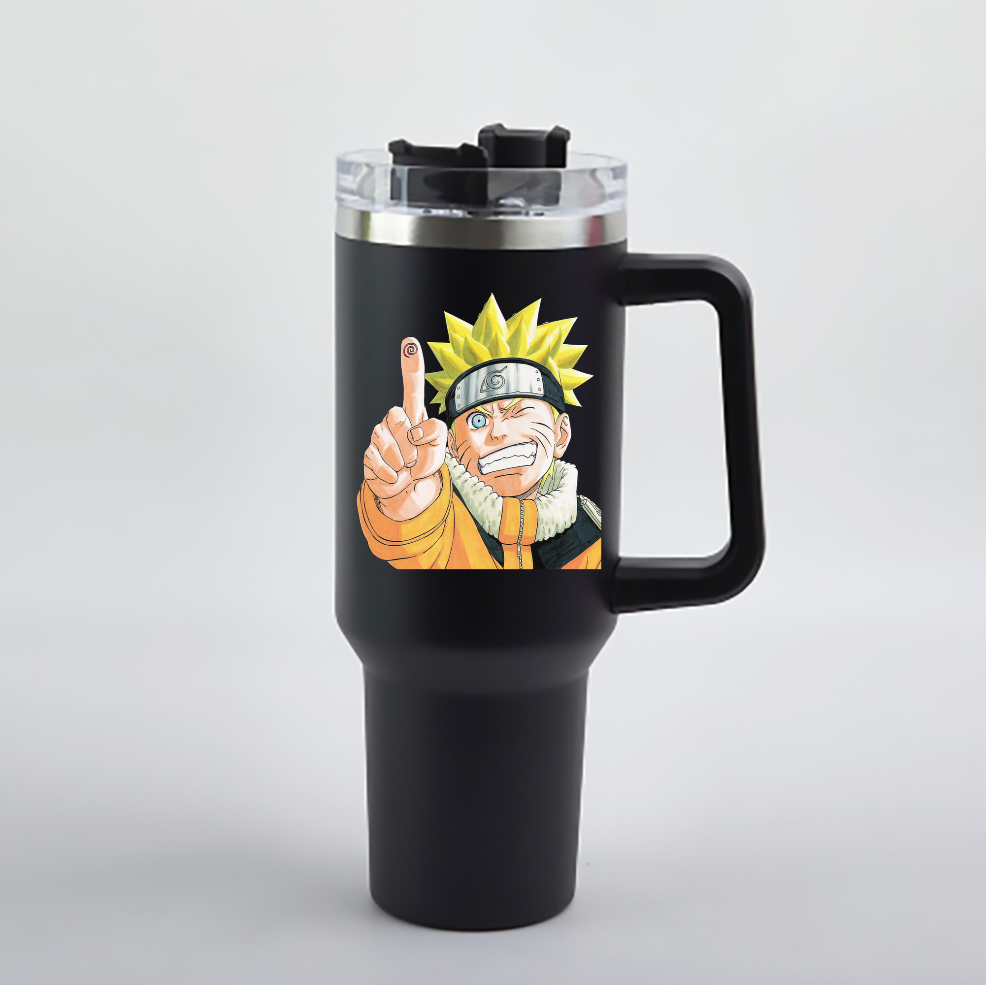 （画像用） NARUTO -ナルト- うずまき ナルト Uzumaki Naruto 1200mL車用タンブラー - クリスタルステッカー（プラスチックストロー付き）