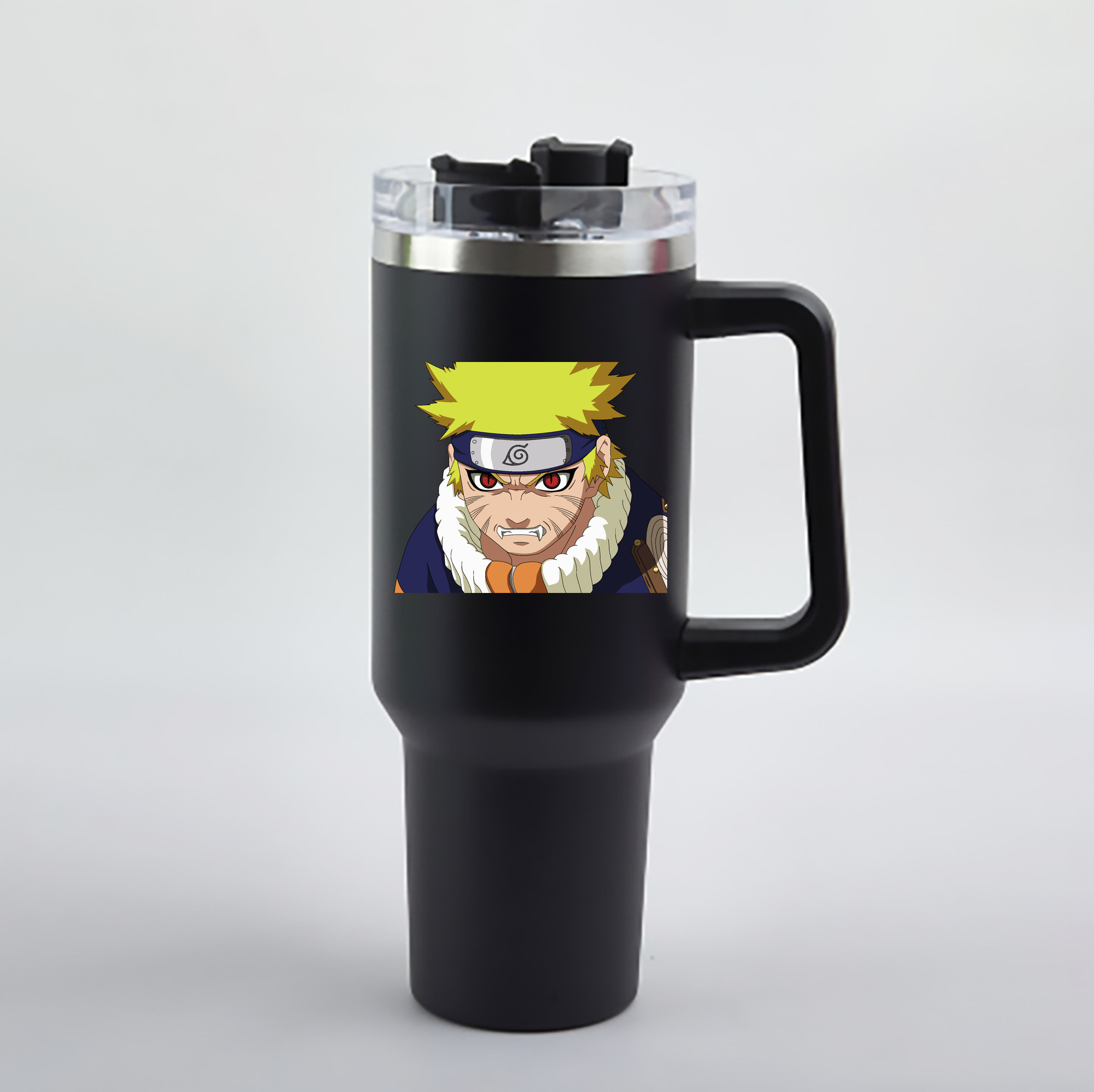 （画像用） NARUTO -ナルト- うずまき ナルト Uzumaki Naruto 1200mL車用タンブラー - クリスタルステッカー（プラスチックストロー付き）
