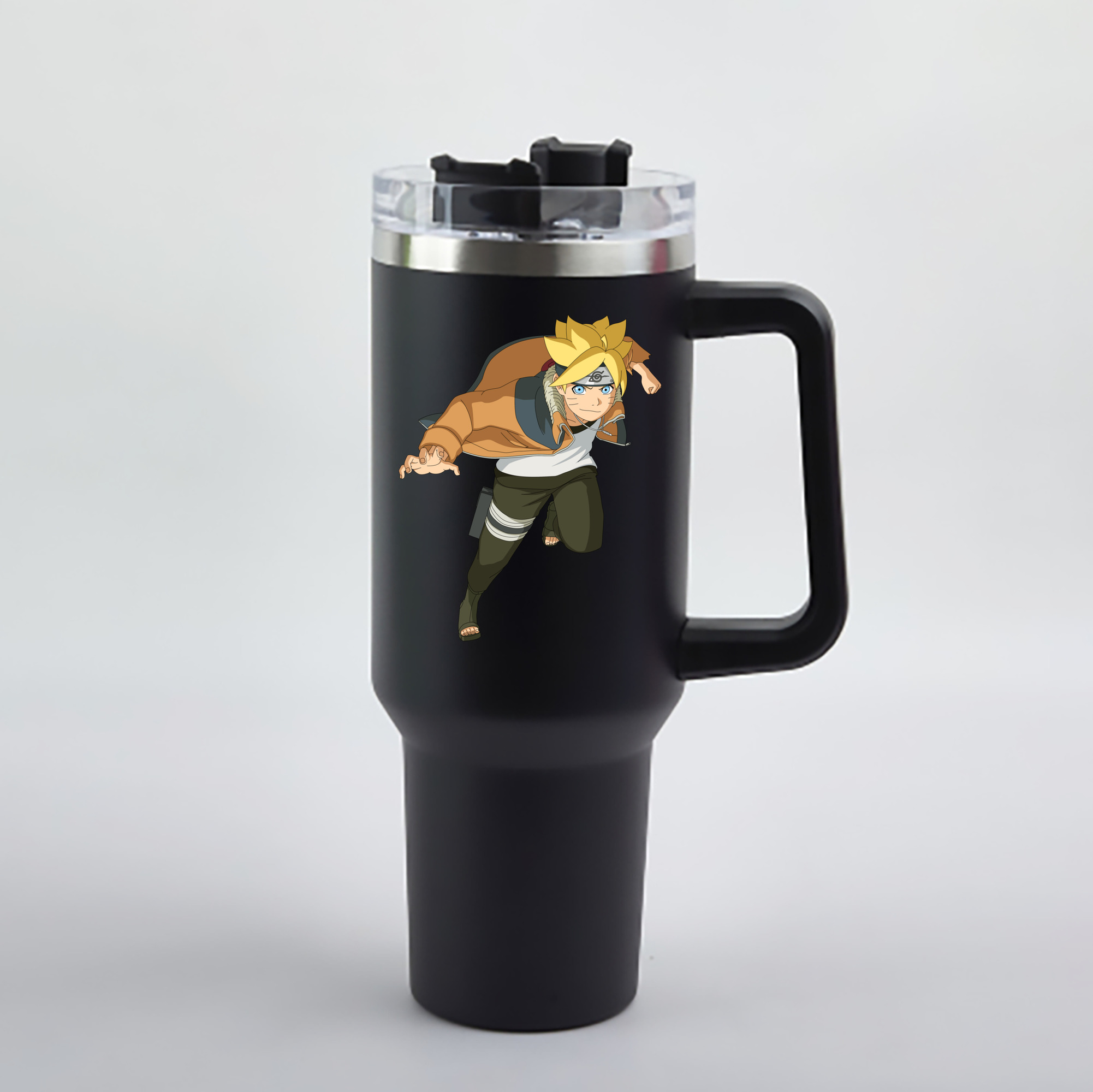 （画像用） NARUTO -ナルト- うずまき ナルト Uzumaki Naruto 1200mL車用タンブラー - クリスタルステッカー（プラスチックストロー付き）