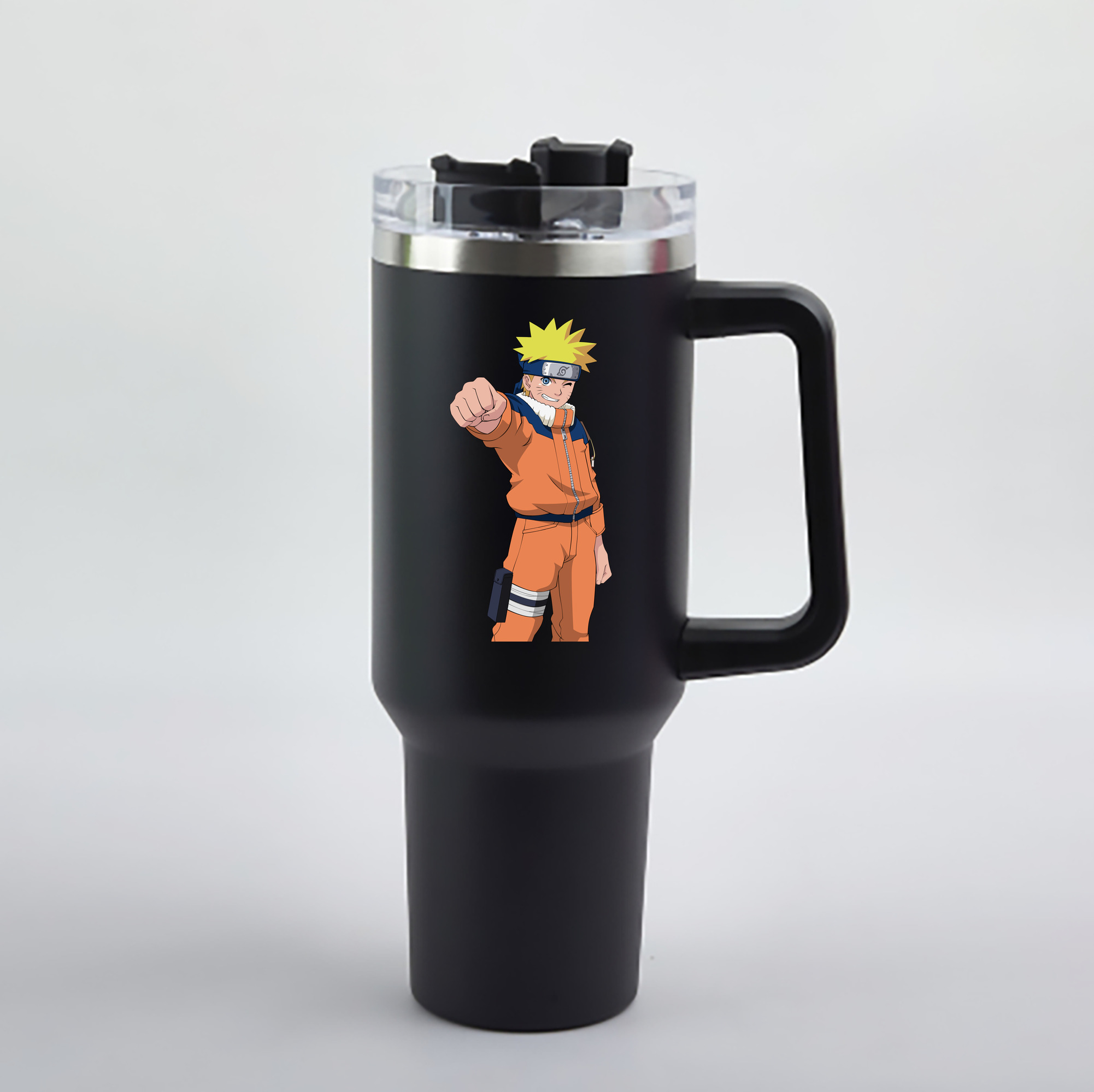 （画像用） NARUTO -ナルト- うずまき ナルト Uzumaki Naruto 1200mL車用タンブラー - クリスタルステッカー（プラスチックストロー付き）