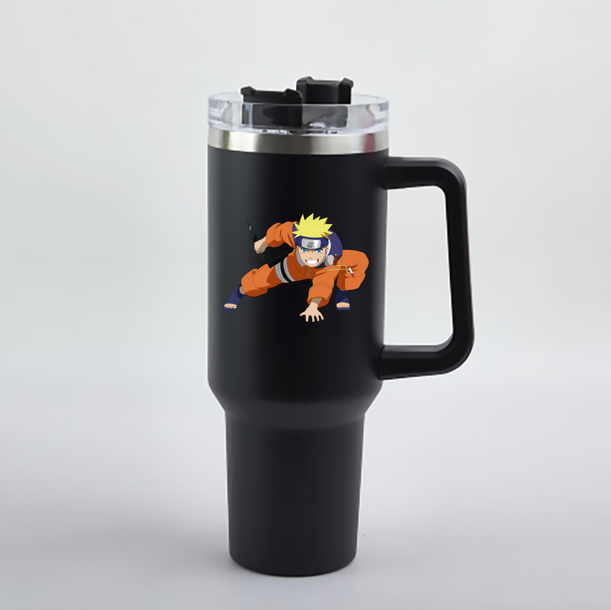 （画像用） NARUTO -ナルト- うずまき ナルト Uzumaki Naruto 1200mL車用タンブラー - クリスタルステッカー（プラスチックストロー付き）