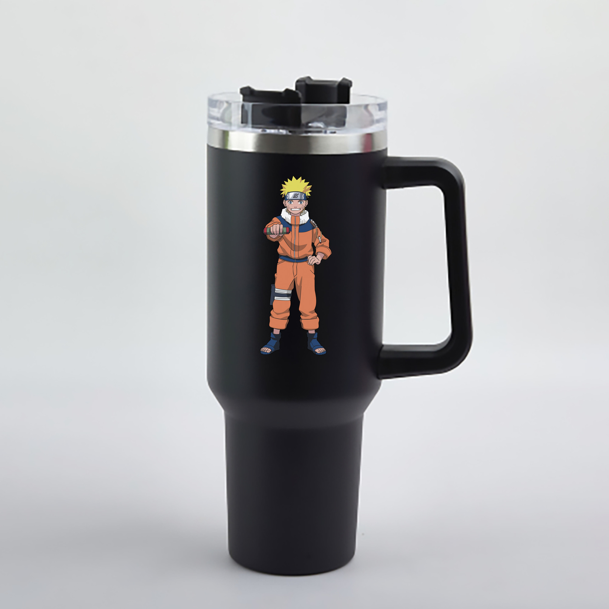 （画像用） NARUTO -ナルト- うずまき ナルト Uzumaki Naruto 1200mL車用タンブラー - クリスタルステッカー（プラスチックストロー付き）