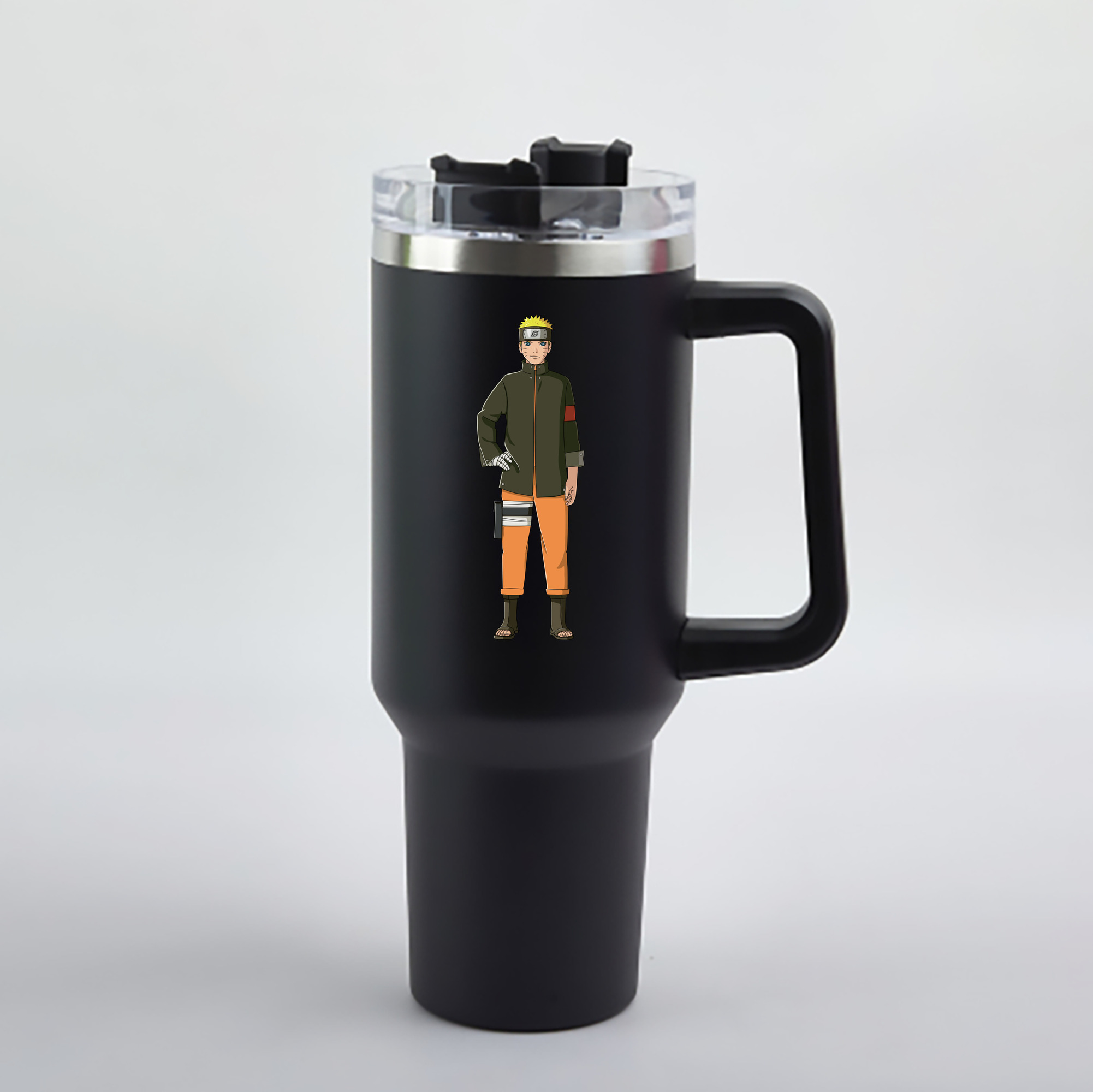 （画像用） NARUTO -ナルト- うずまき ナルト Uzumaki Naruto 1200mL車用タンブラー - クリスタルステッカー（プラスチックストロー付き）