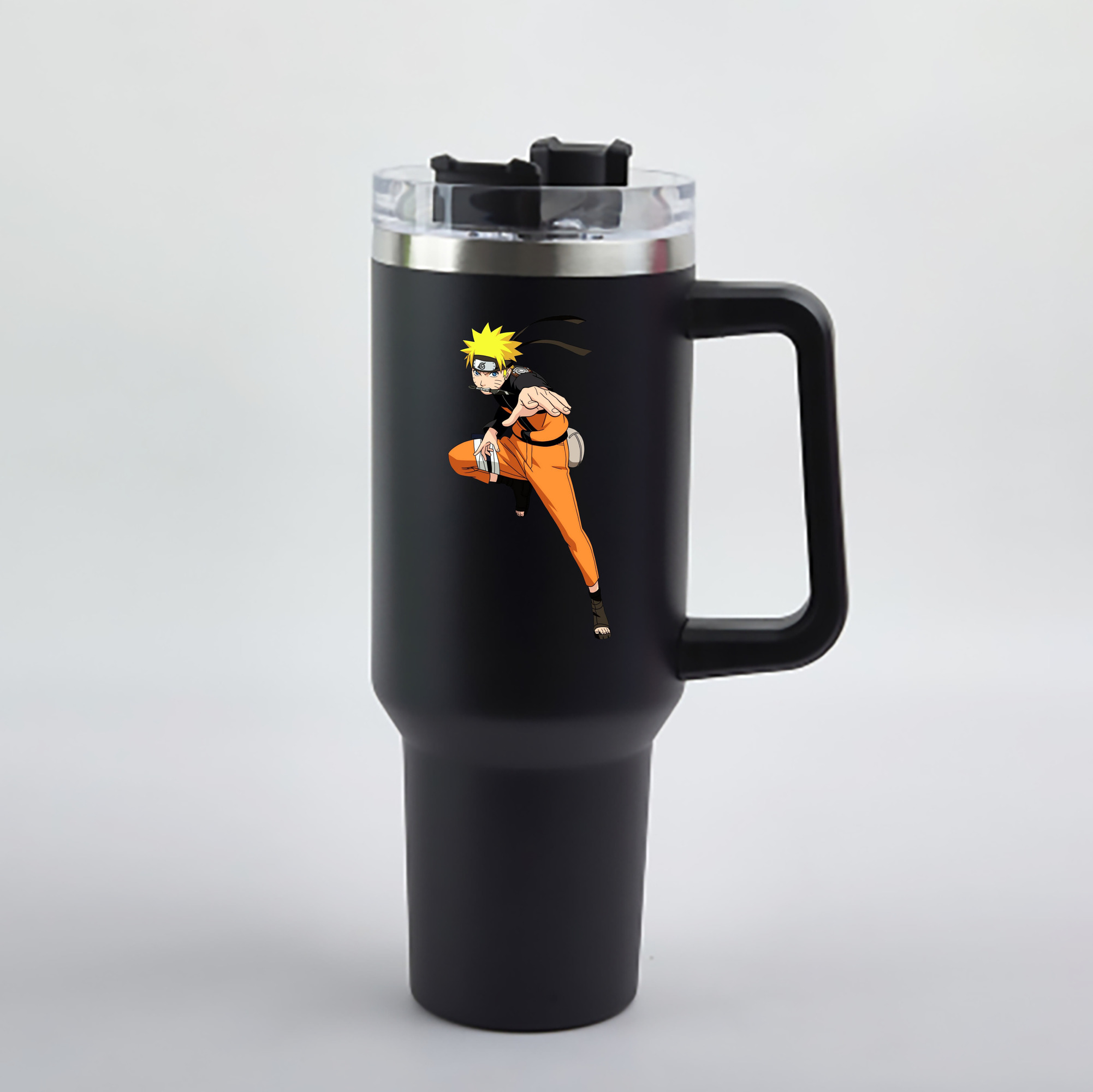 （画像用） NARUTO -ナルト- うずまき ナルト Uzumaki Naruto 1200mL車用タンブラー - クリスタルステッカー（プラスチックストロー付き）