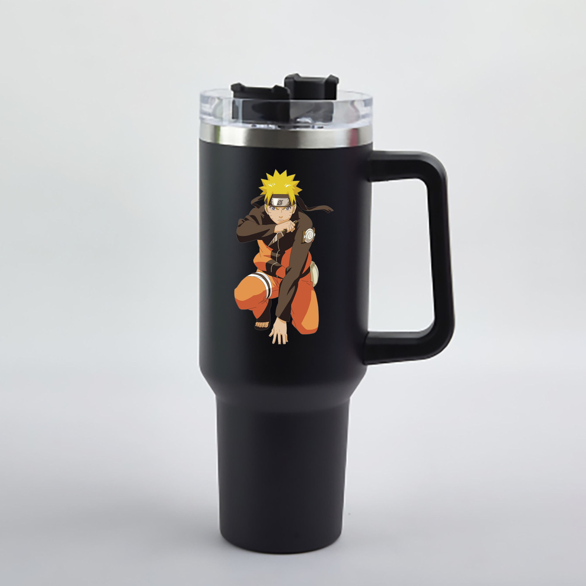 （画像用） NARUTO -ナルト- うずまき ナルト Uzumaki Naruto 1200mL車用タンブラー - クリスタルステッカー（プラスチックストロー付き）