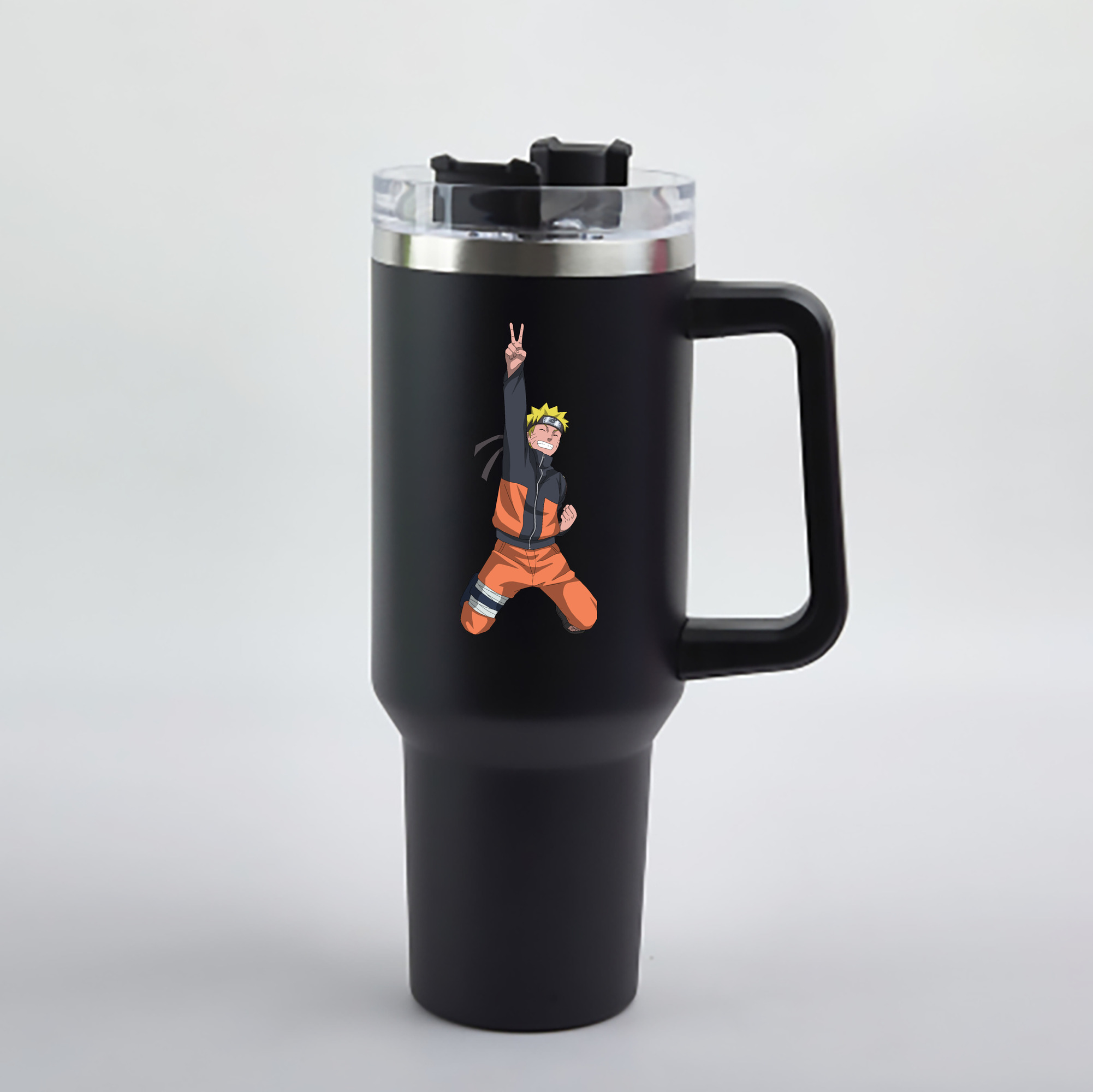 （画像用） NARUTO -ナルト- うずまき ナルト Uzumaki Naruto 1200mL車用タンブラー - クリスタルステッカー（プラスチックストロー付き）