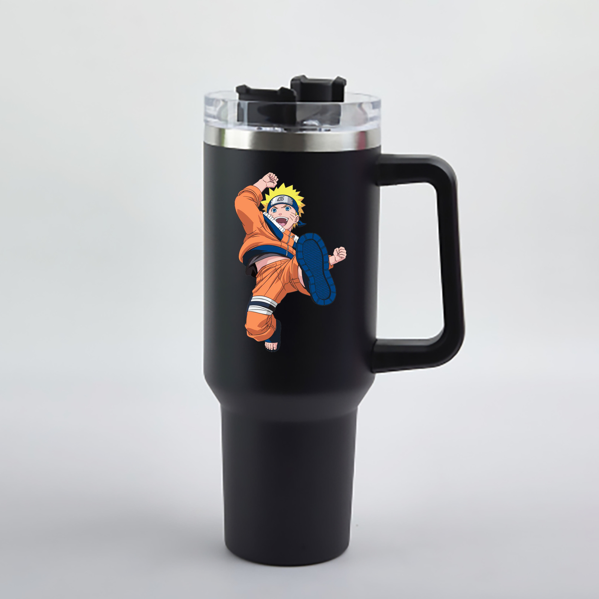 （画像用） NARUTO -ナルト- うずまき ナルト Uzumaki Naruto 1200mL車用タンブラー - クリスタルステッカー（プラスチックストロー付き）