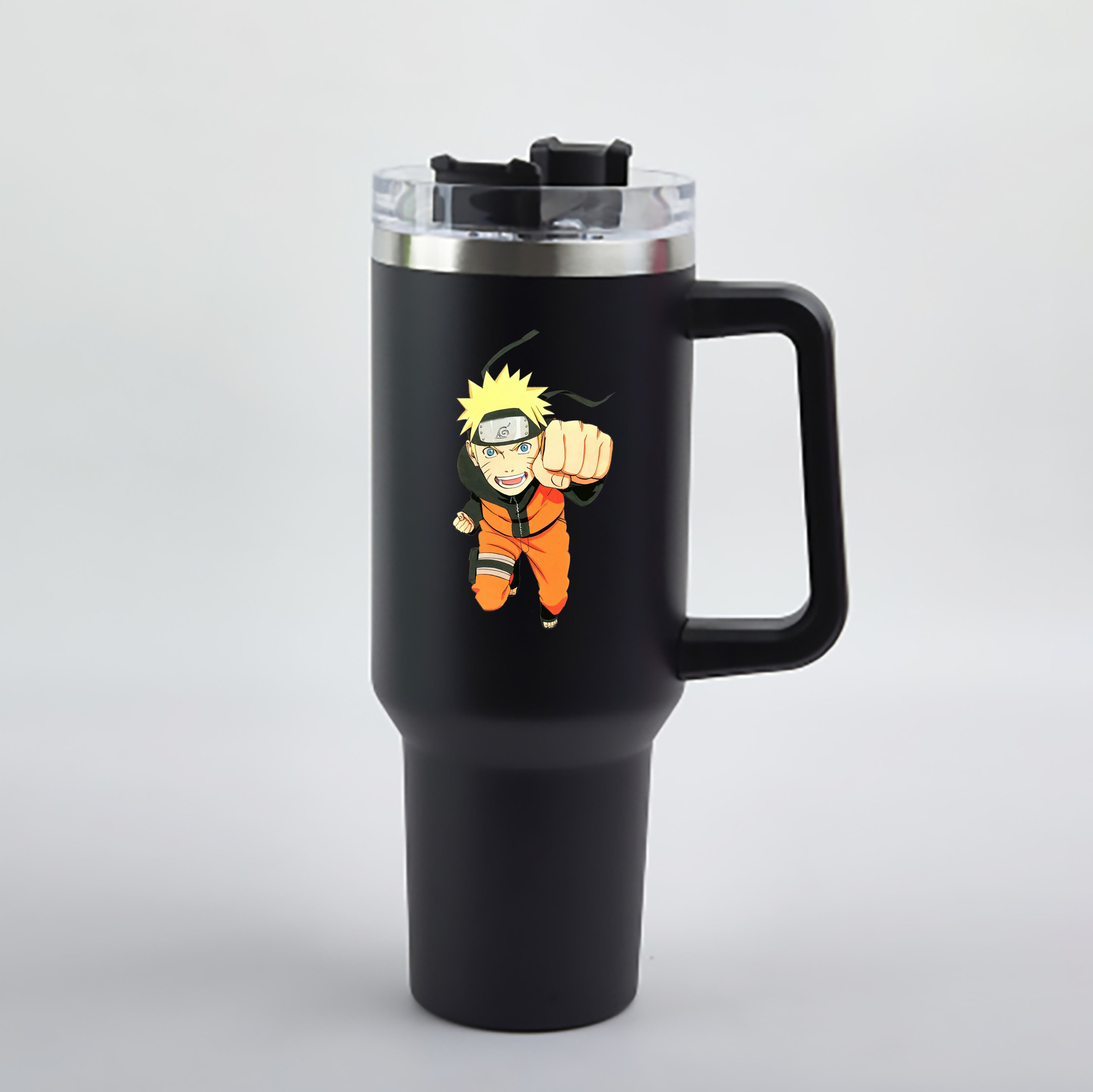 （画像用） NARUTO -ナルト- うずまき ナルト Uzumaki Naruto 1200mL車用タンブラー - クリスタルステッカー（プラスチックストロー付き）