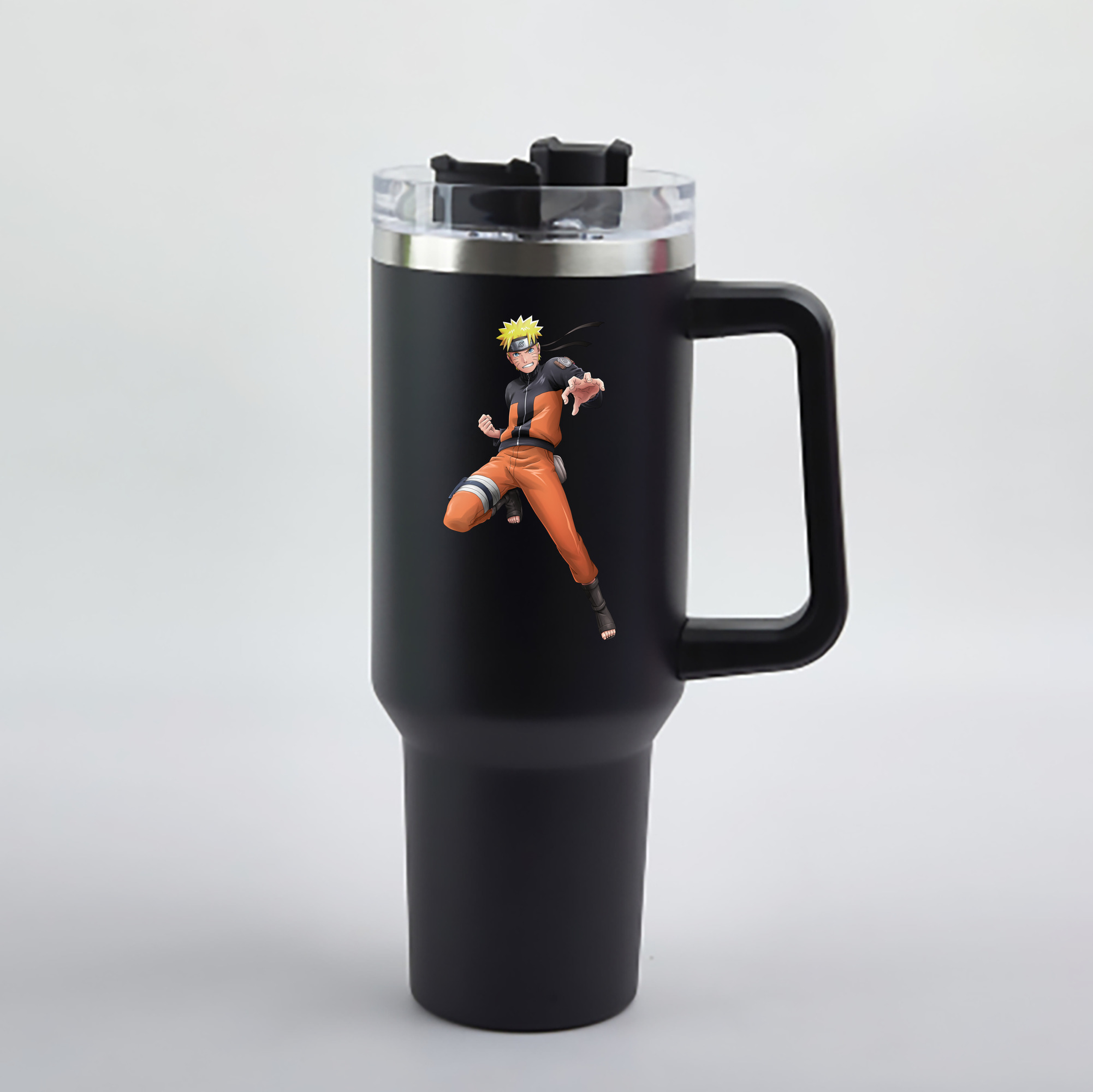 （画像用） NARUTO -ナルト- うずまき ナルト Uzumaki Naruto 1200mL車用タンブラー - クリスタルステッカー（プラスチックストロー付き）