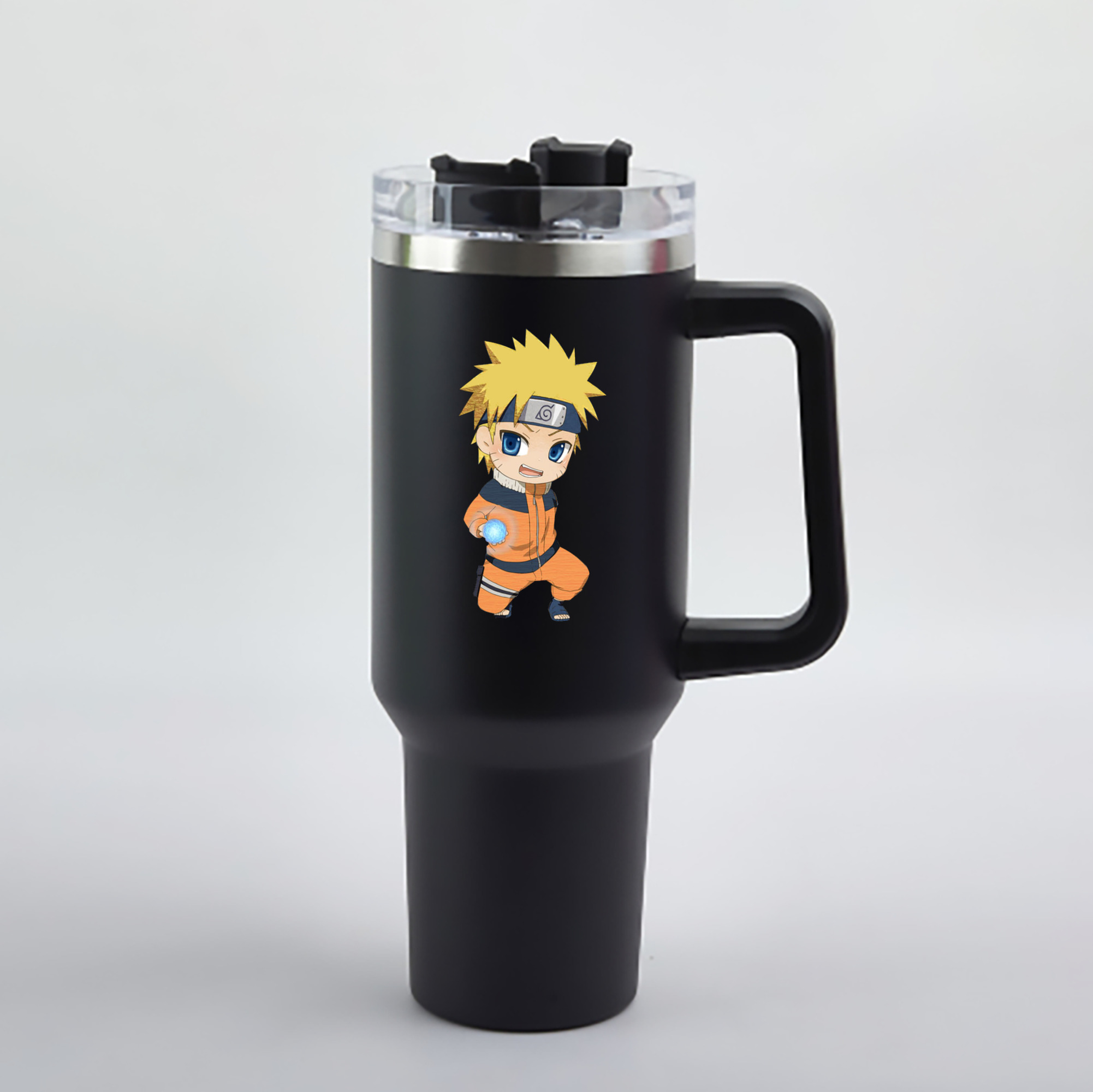（画像用） NARUTO -ナルト- うずまき ナルト Uzumaki Naruto 1200mL車用タンブラー - クリスタルステッカー（プラスチックストロー付き）