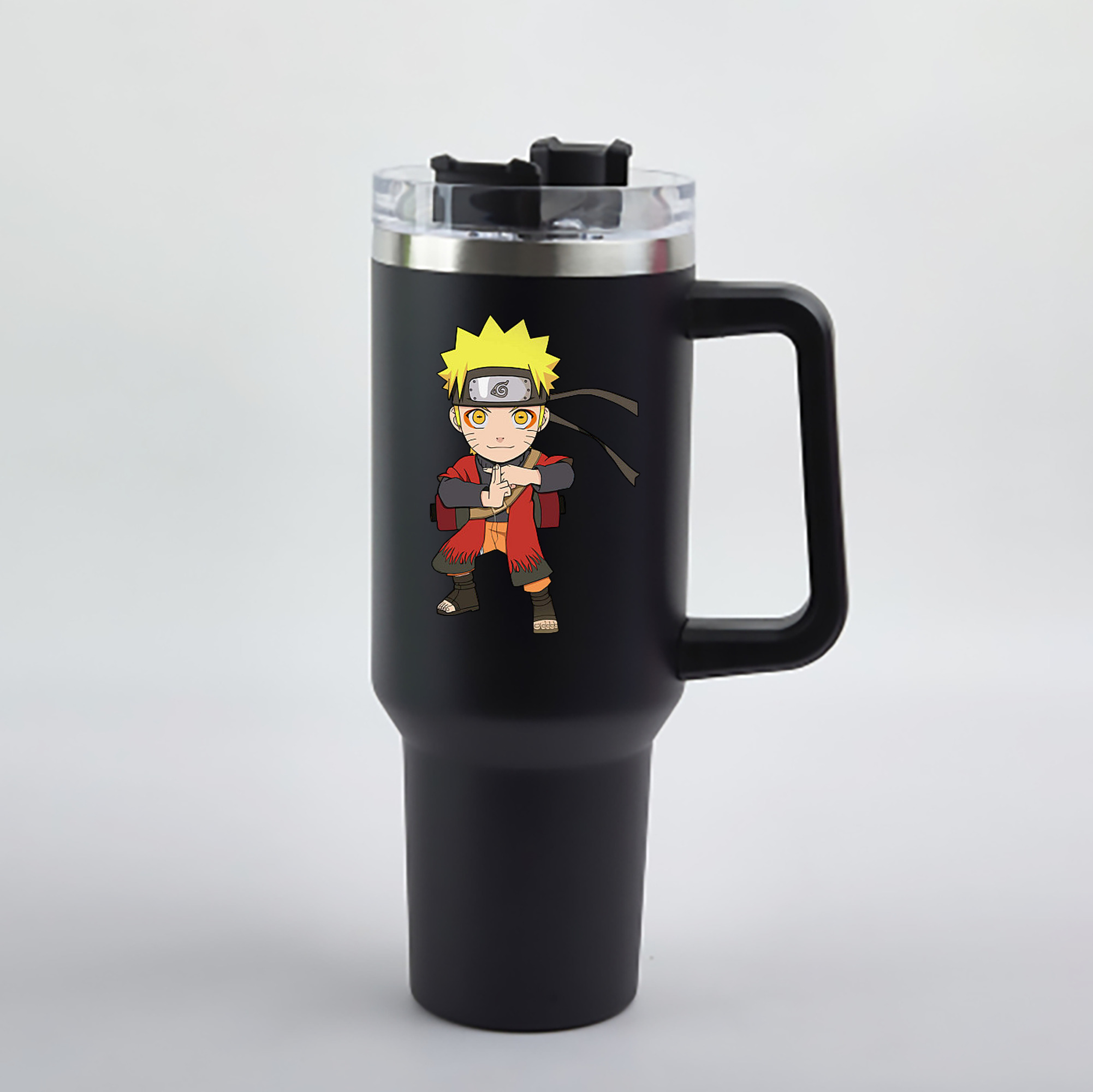 （画像用） NARUTO -ナルト- うずまき ナルト Uzumaki Naruto 1200mL車用タンブラー - クリスタルステッカー（プラスチックストロー付き）