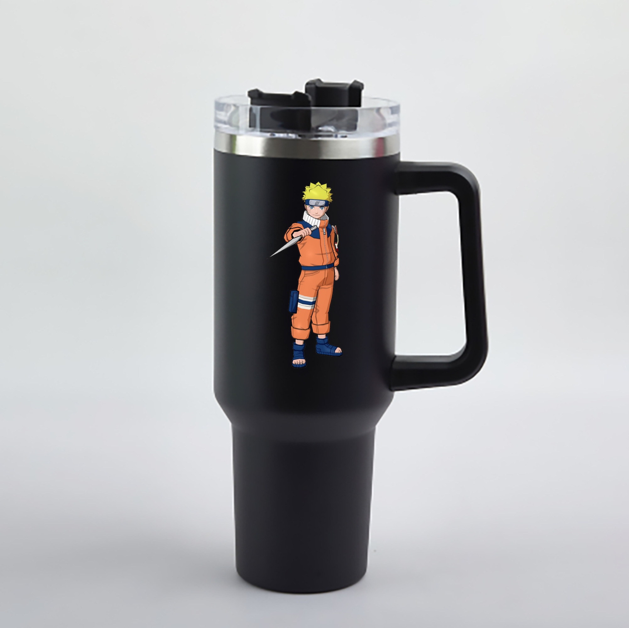 （画像用） NARUTO -ナルト- うずまき ナルト Uzumaki Naruto 1200mL車用タンブラー - クリスタルステッカー（プラスチックストロー付き）