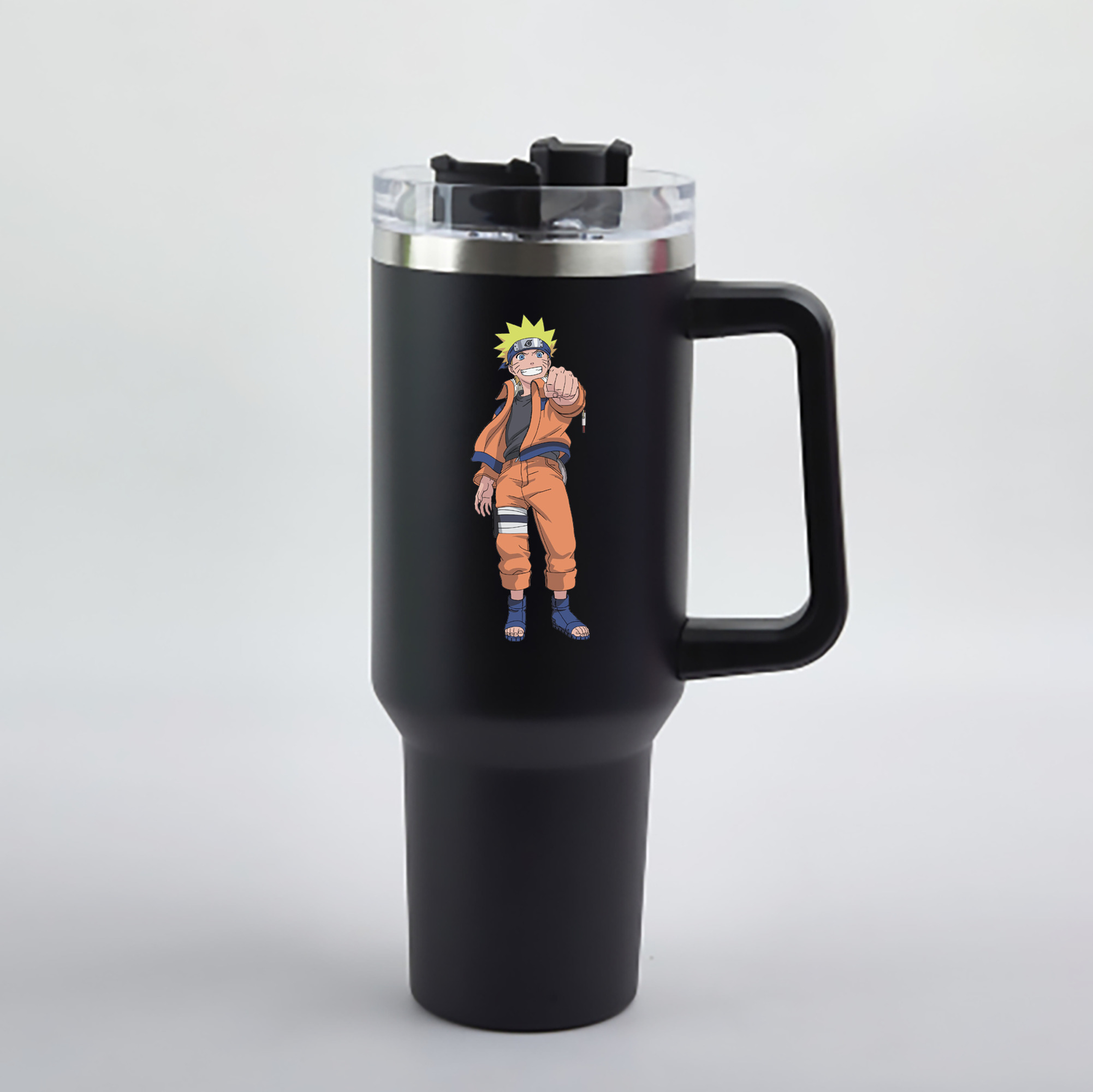 （画像用） NARUTO -ナルト- うずまき ナルト Uzumaki Naruto 1200mL車用タンブラー - クリスタルステッカー（プラスチックストロー付き）