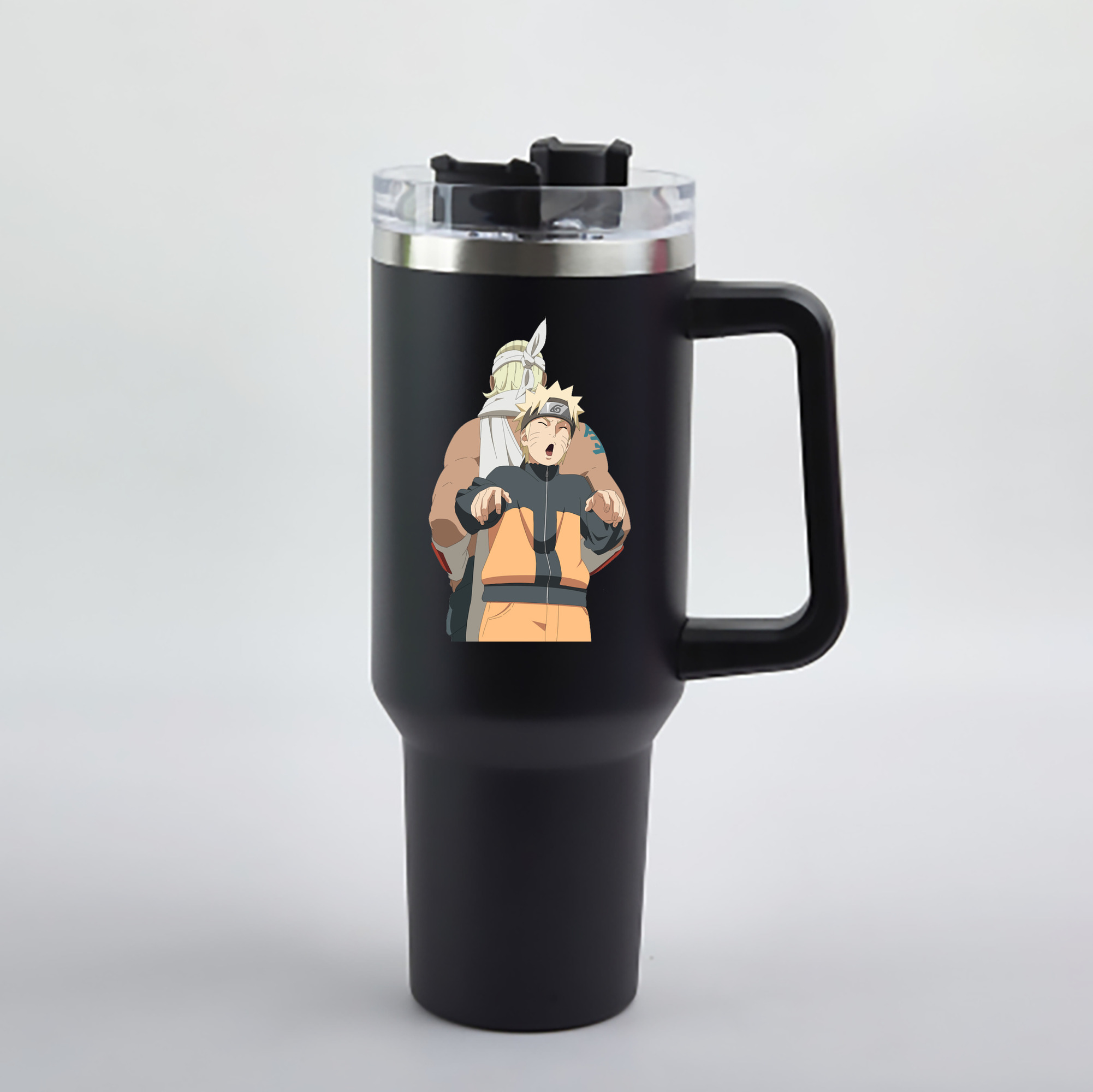 （画像用） NARUTO -ナルト- うずまき ナルト Uzumaki Naruto 1200mL車用タンブラー - クリスタルステッカー（プラスチックストロー付き）