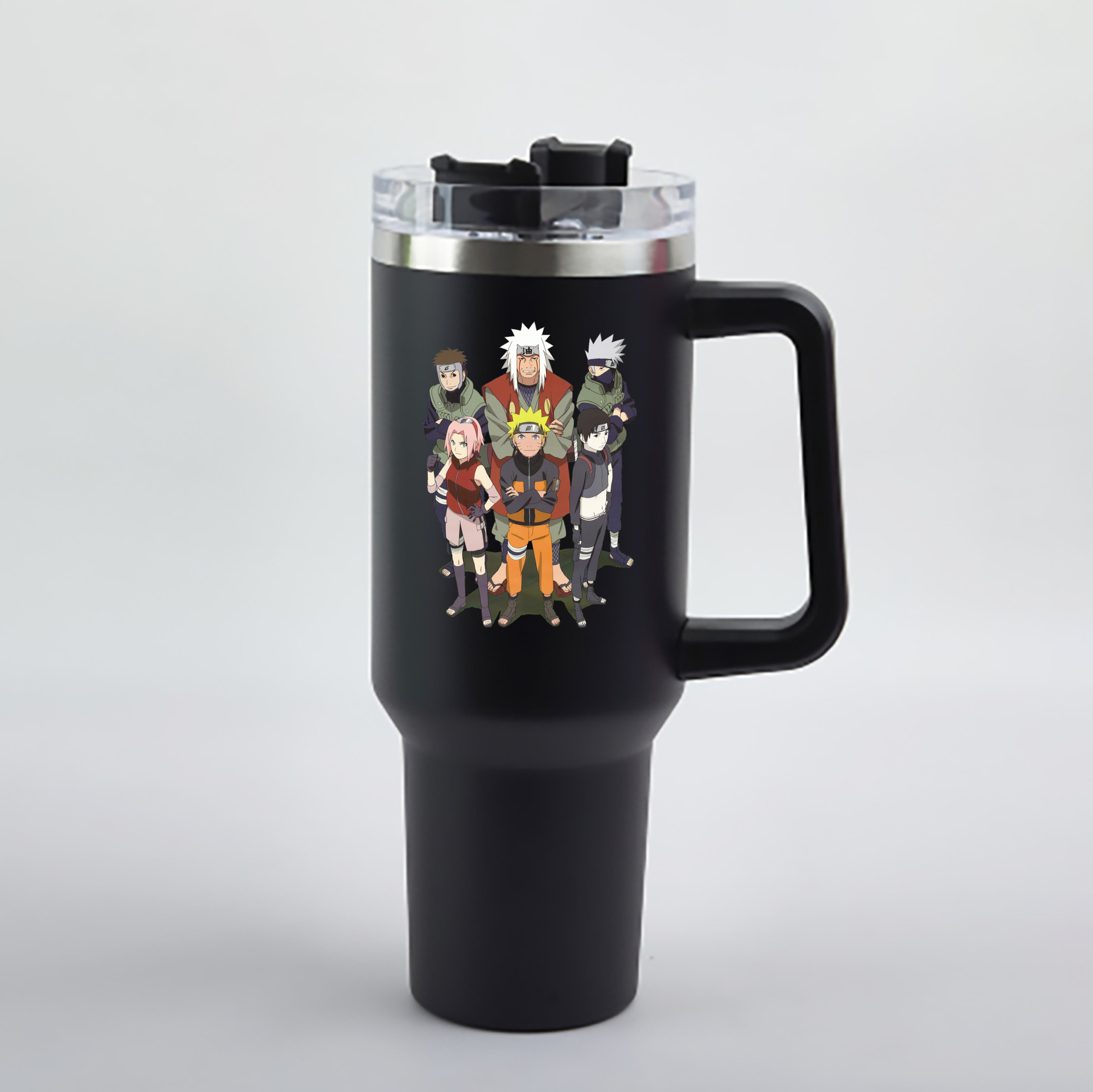 （画像用） NARUTO -ナルト- うずまき ナルト Uzumaki Naruto 1200mL車用タンブラー - クリスタルステッカー（プラスチックストロー付き）